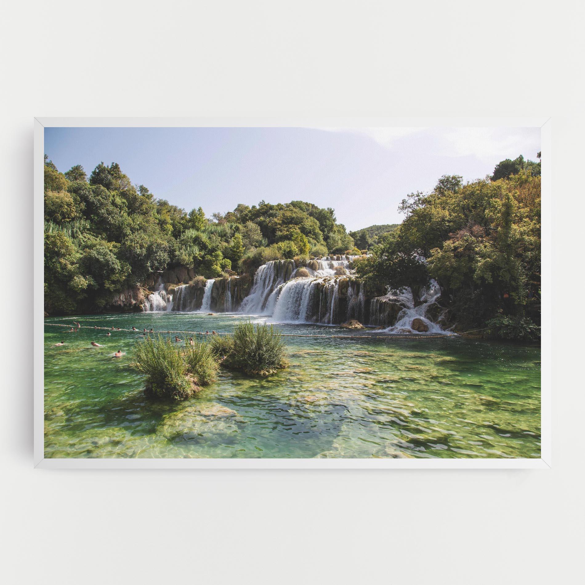 Vászonkép Green Waterfall mockup 0