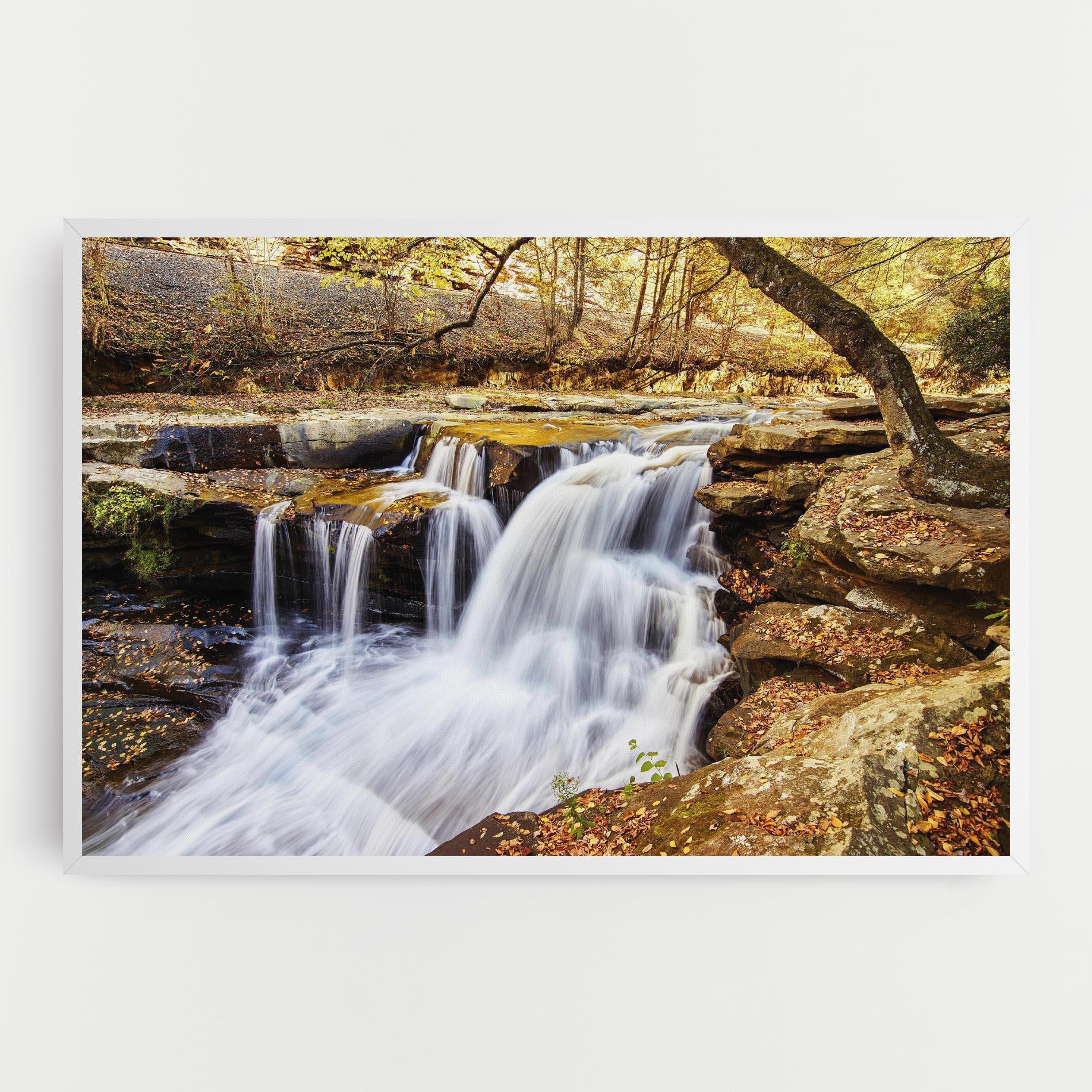 Vászonkép Pretty Autumn Waterfall mockup 0