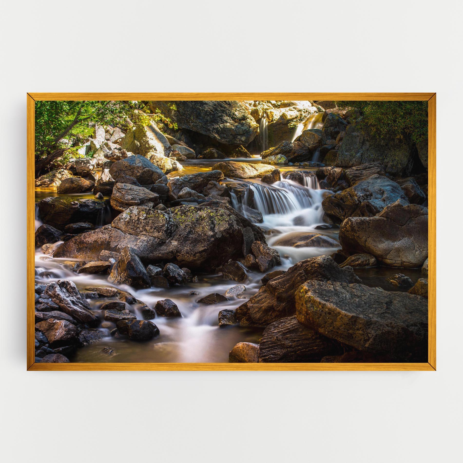 Vászonkép Nature Rocks Waterfall mockup 0