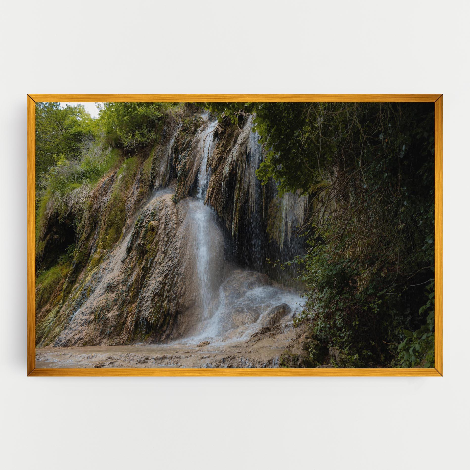 Vászonkép Pretty Waterfall Forest mockup 0