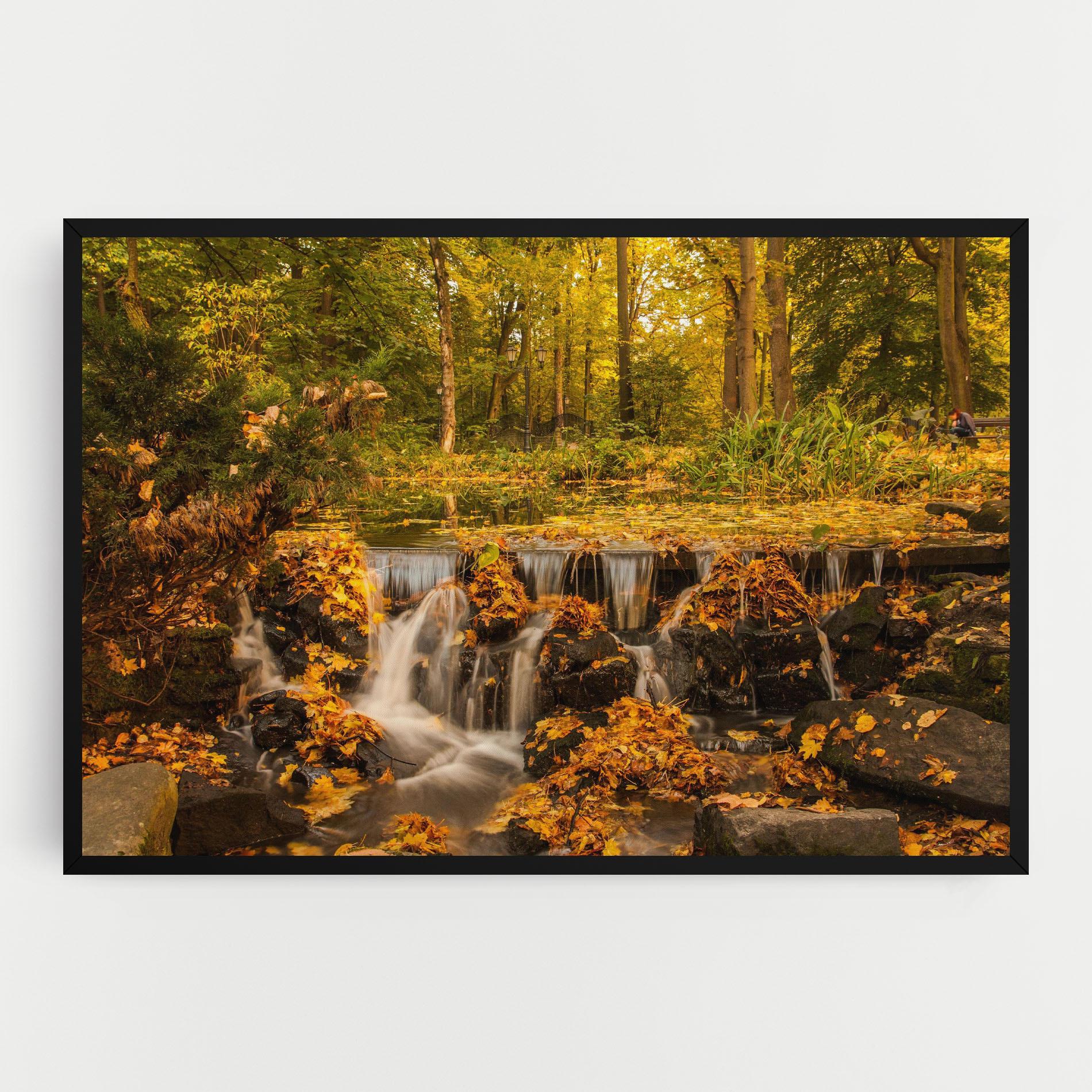 Vászonkép Autumn Pretty Waterfall mockup 0