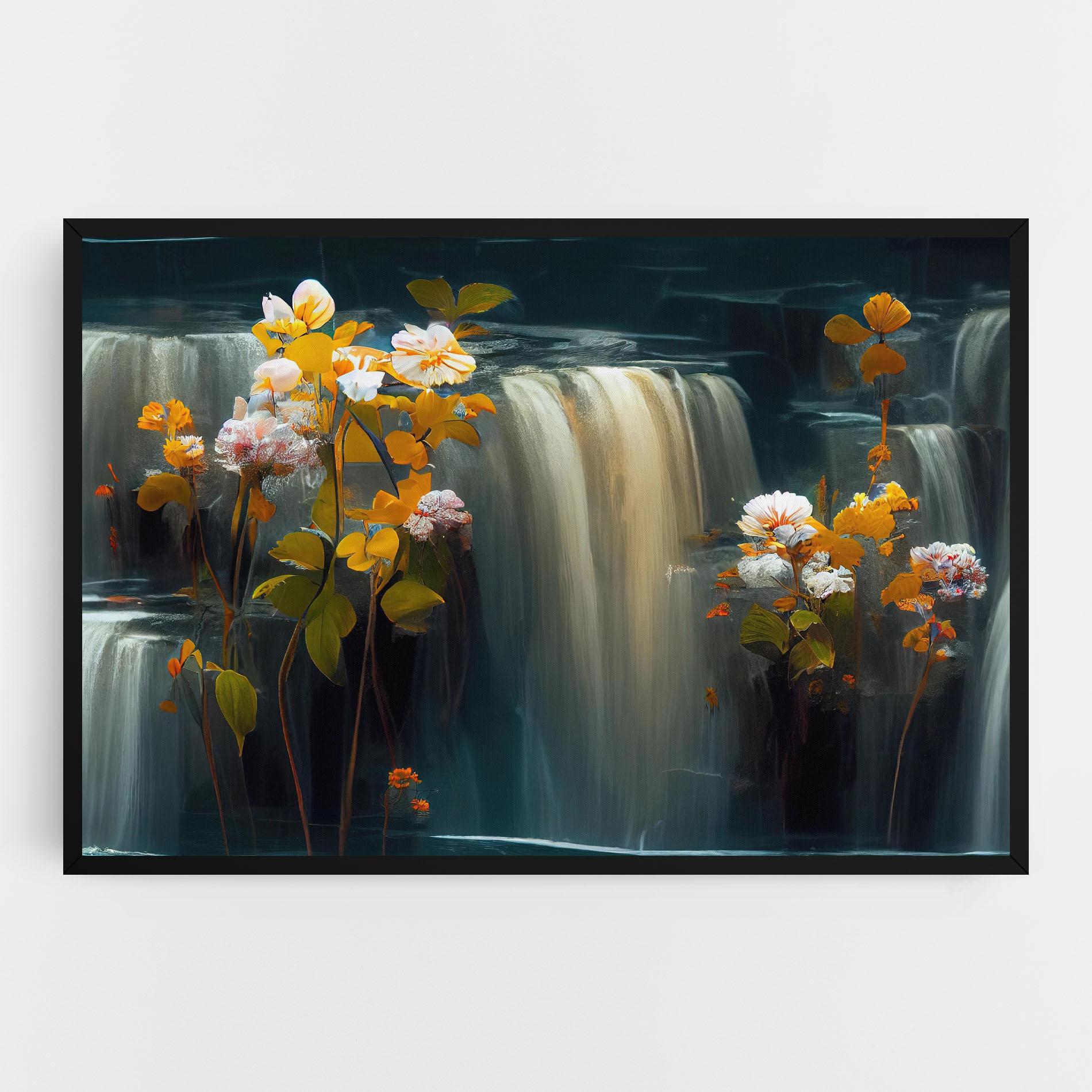Vászonkép Flowers Waterfall mockup 0