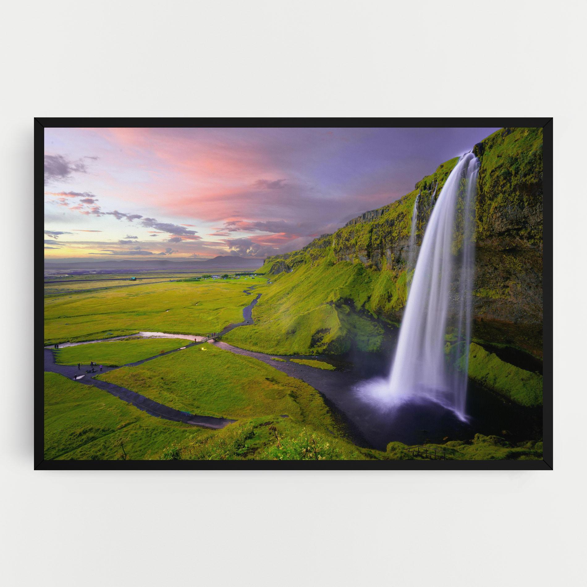 Vászonkép Pink Wky Waterfall mockup 0