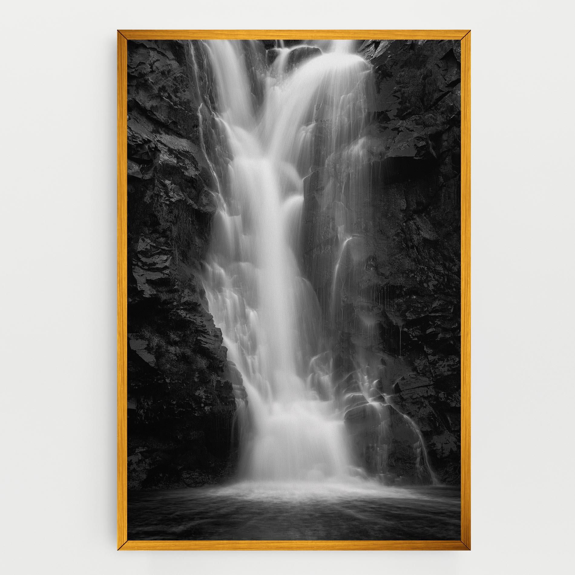 Vászonkép Black Rock Waterfall View mockup 0