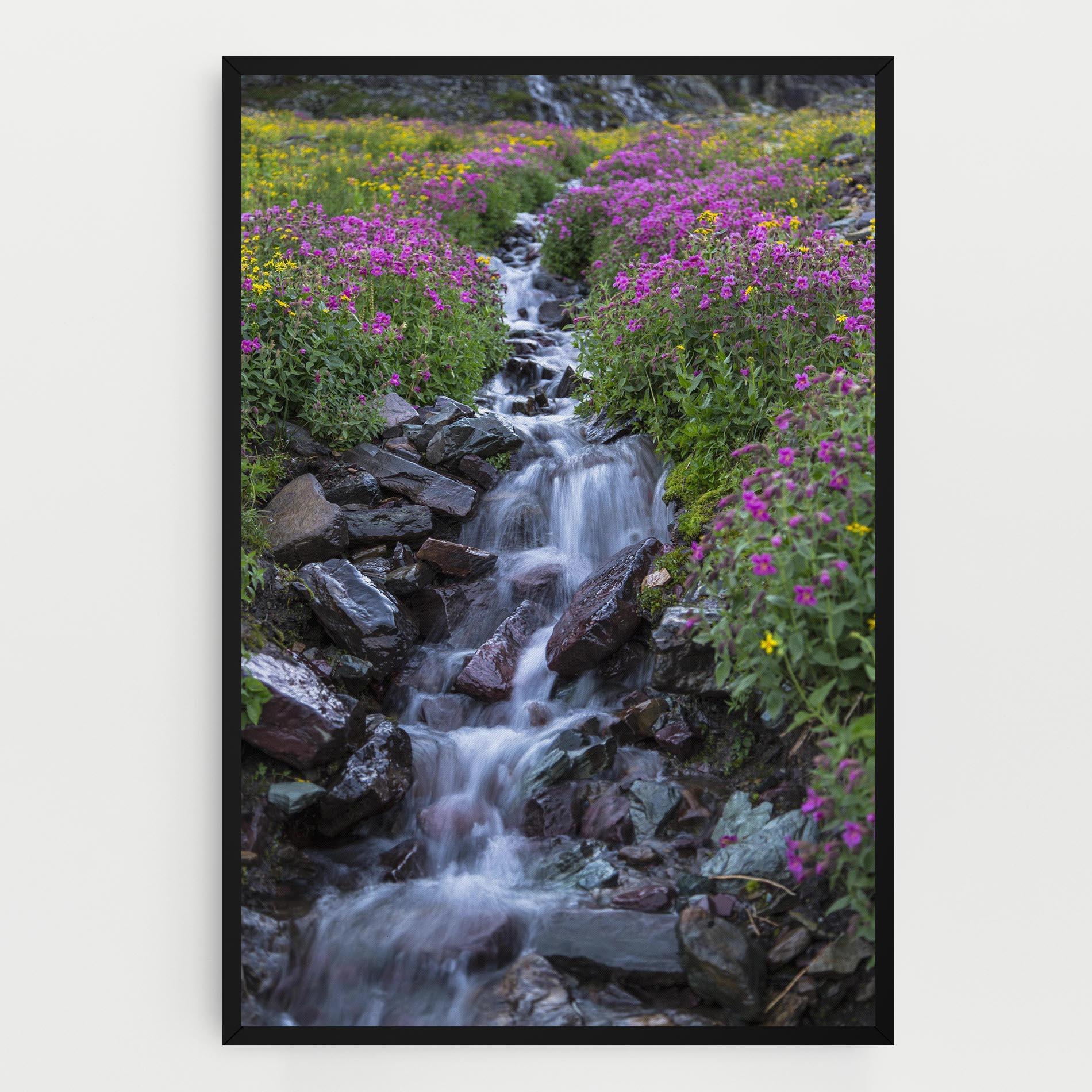 Vászonkép Water Falling Field mockup 0