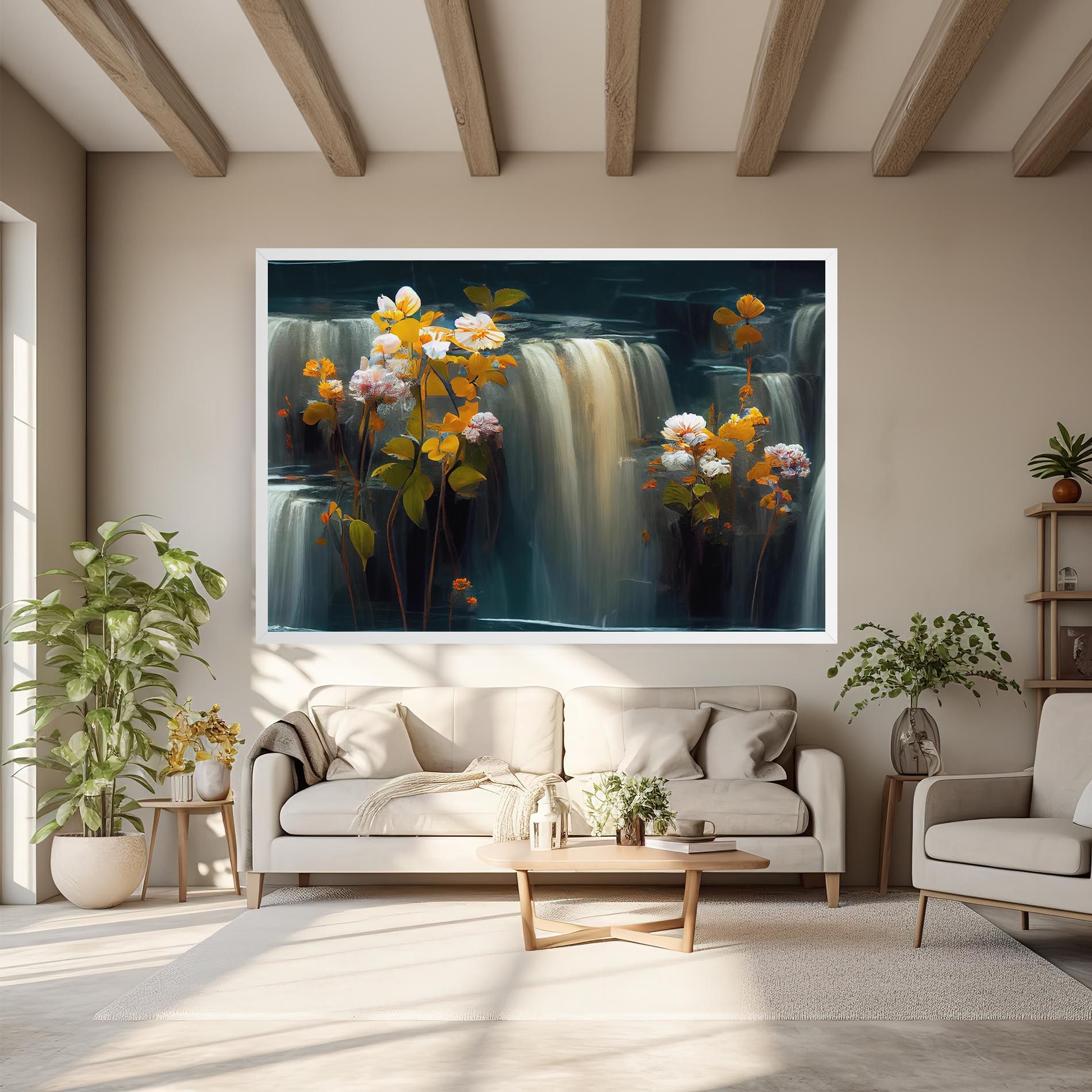 Flowers Waterfall mockup 6