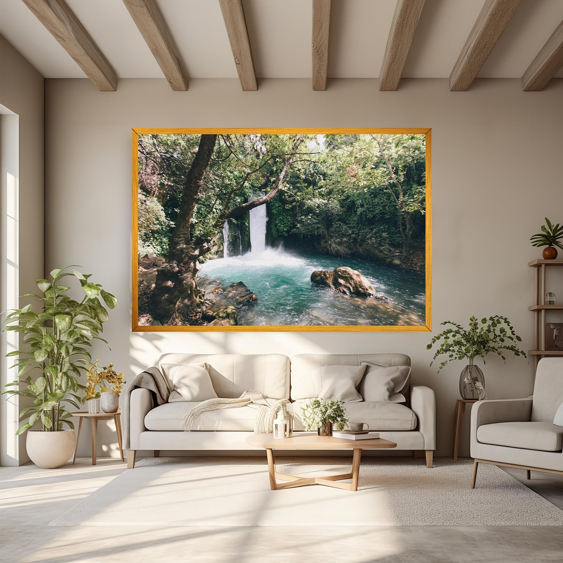 Beautiful Blue Waterfall mockup 6