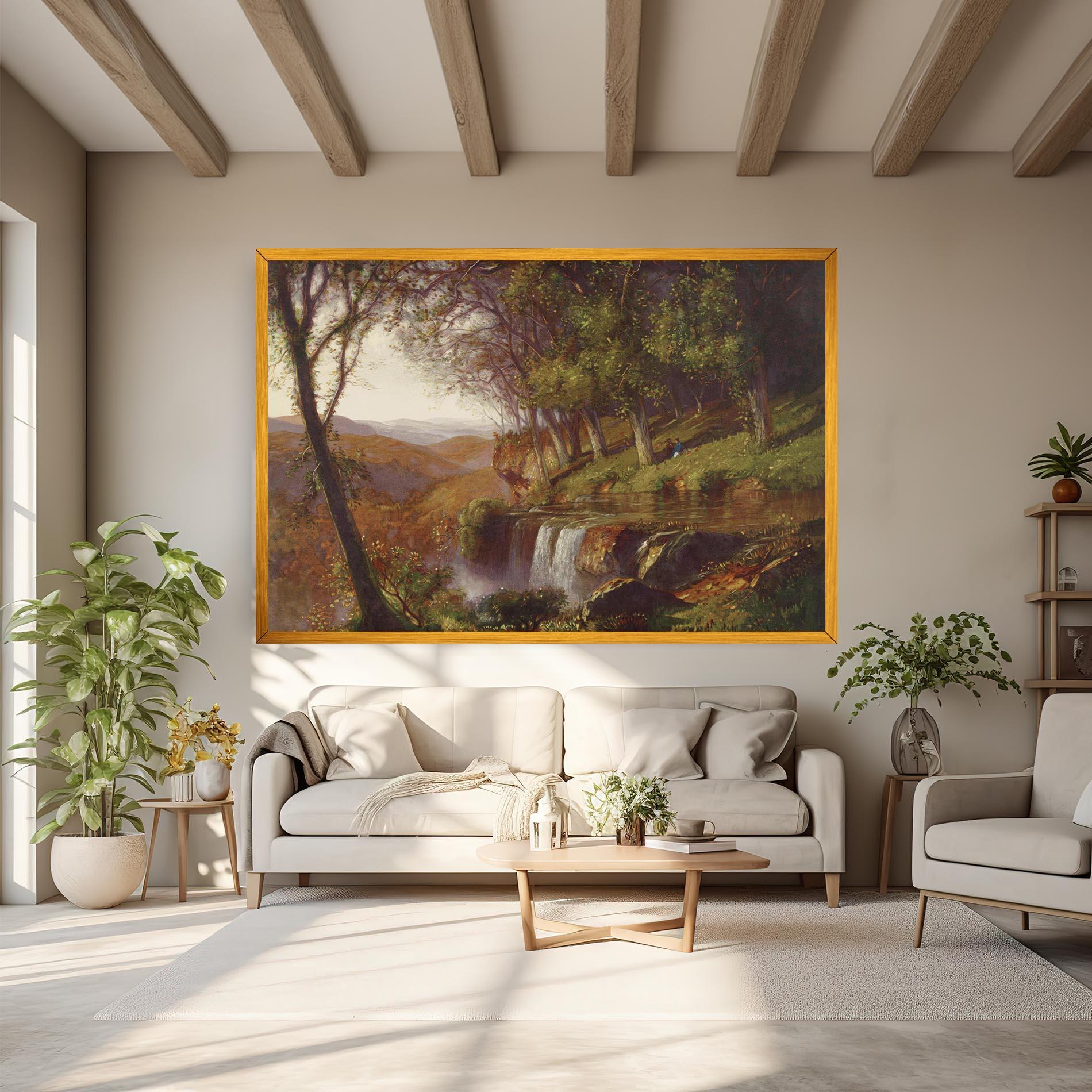 Vászonkép Waterfall Painting mockup 6