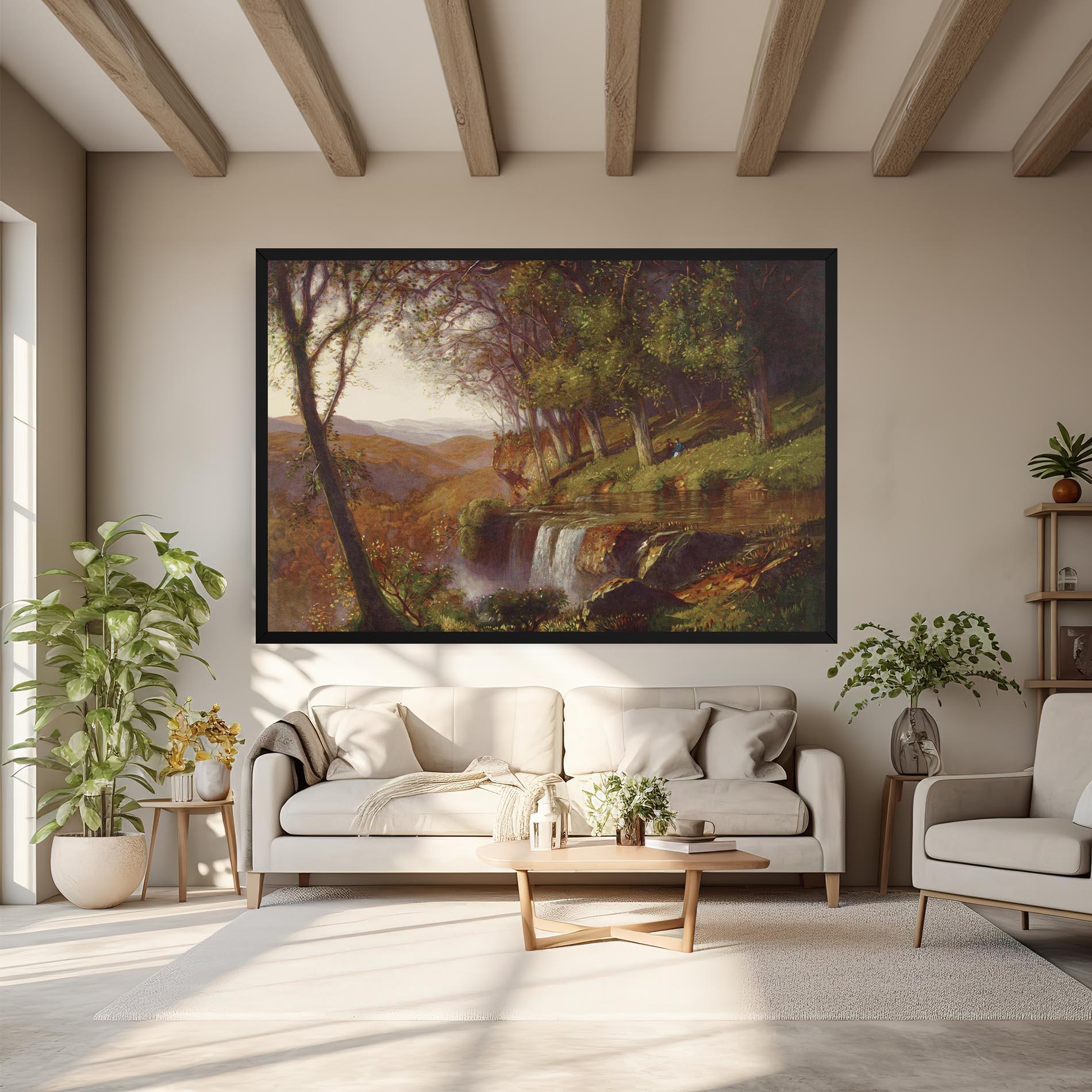 Vászonkép Waterfall Painting mockup 6