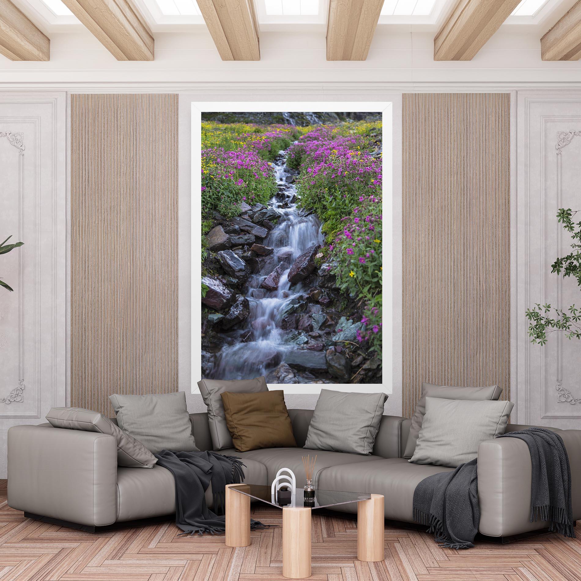 Vászonkép Water Falling Field mockup 6