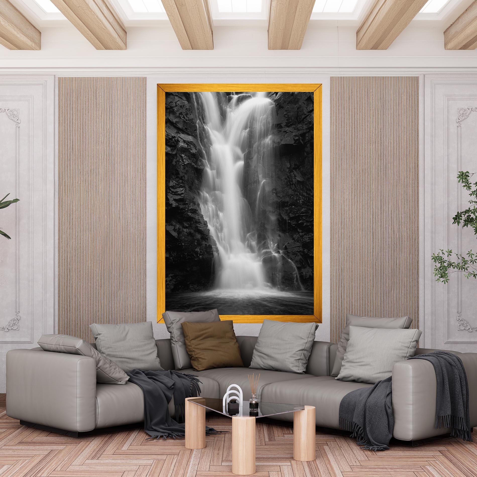 Vászonkép Black Rock Waterfall View mockup 6