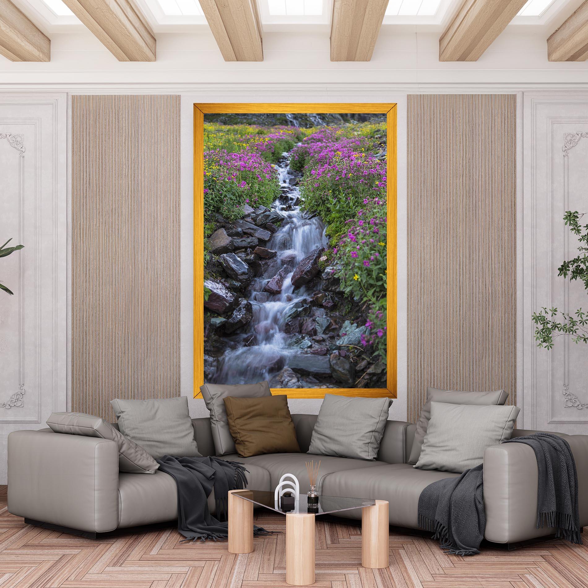 Vászonkép Water Falling Field mockup 6