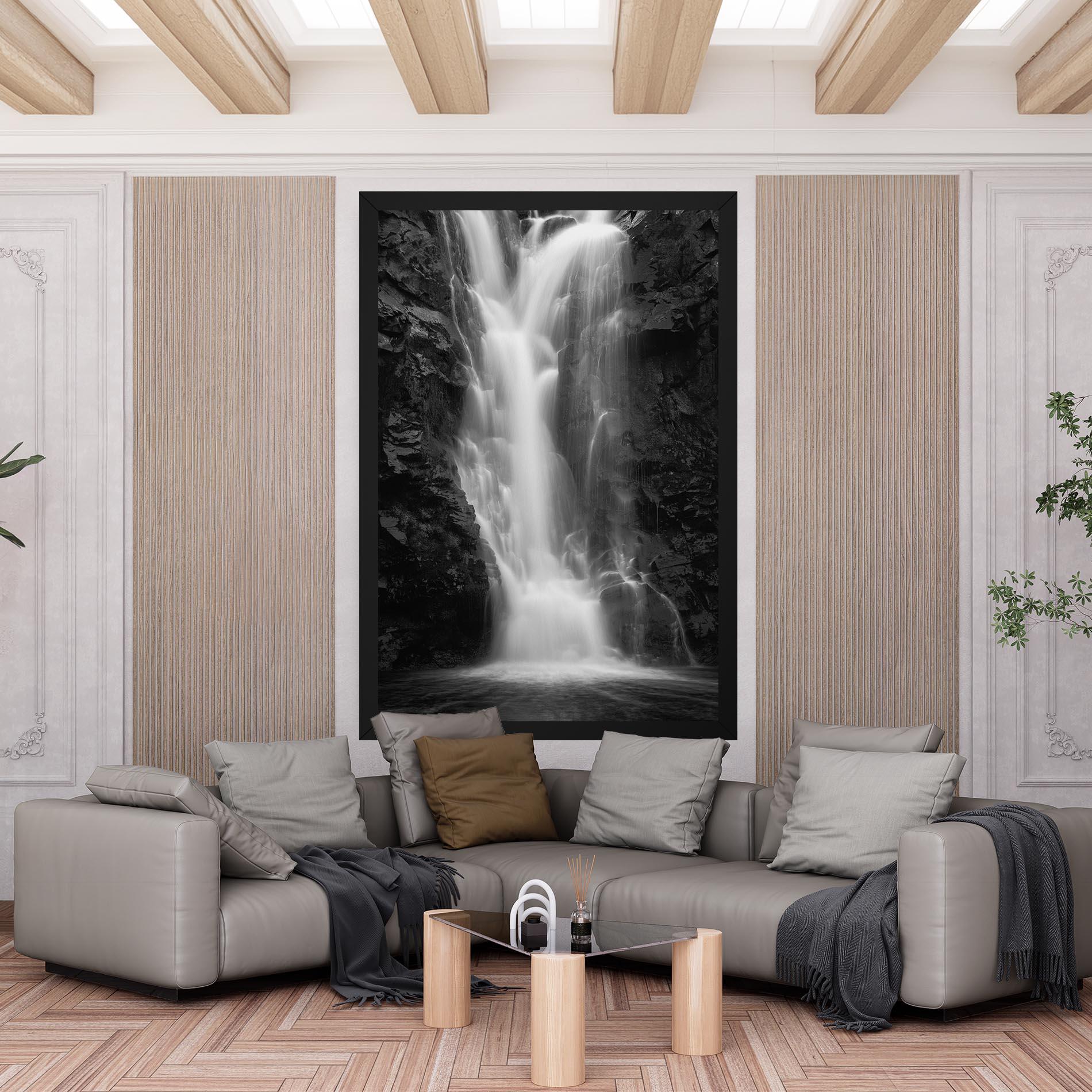 Vászonkép Black Rock Waterfall View mockup 6