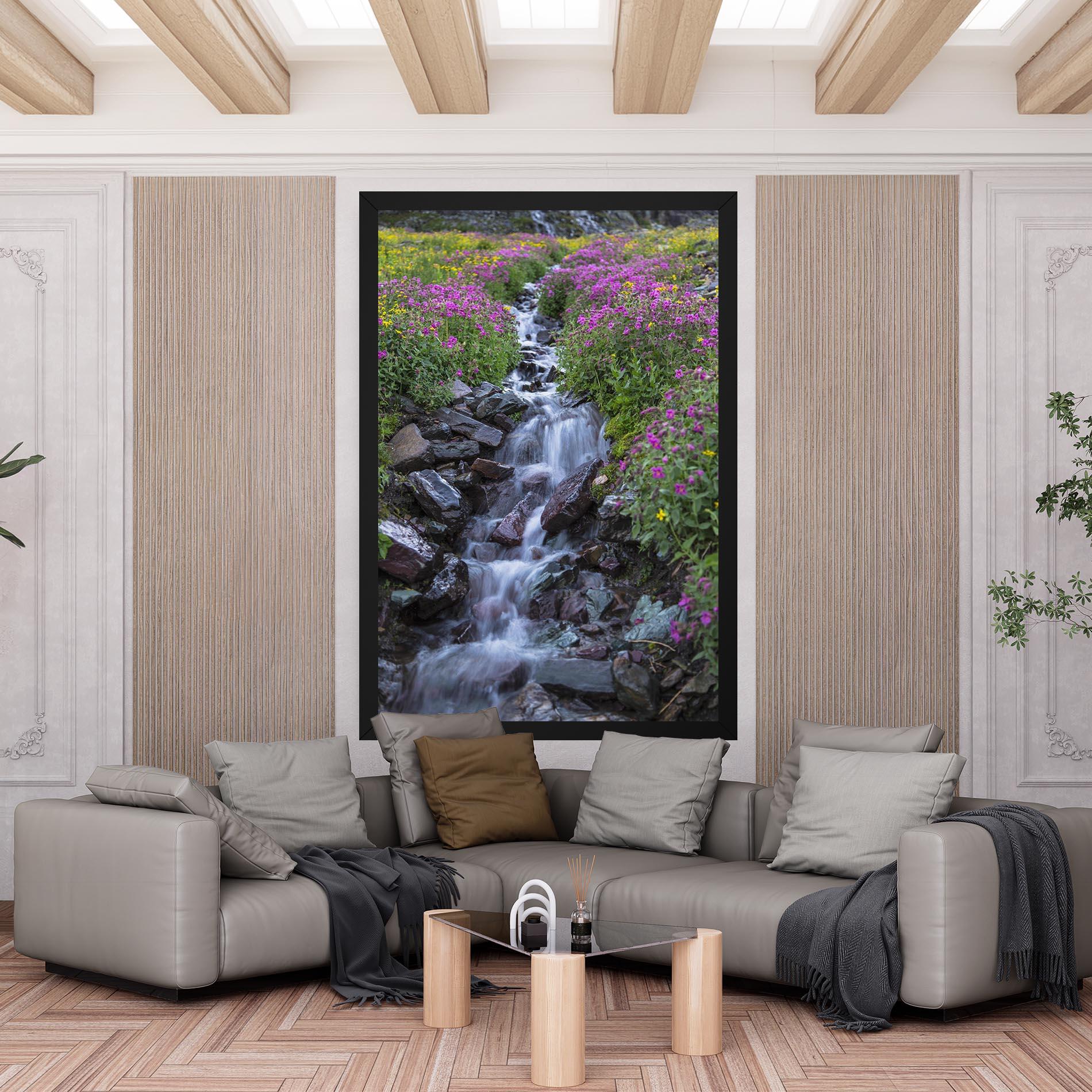 Vászonkép Water Falling Field mockup 6