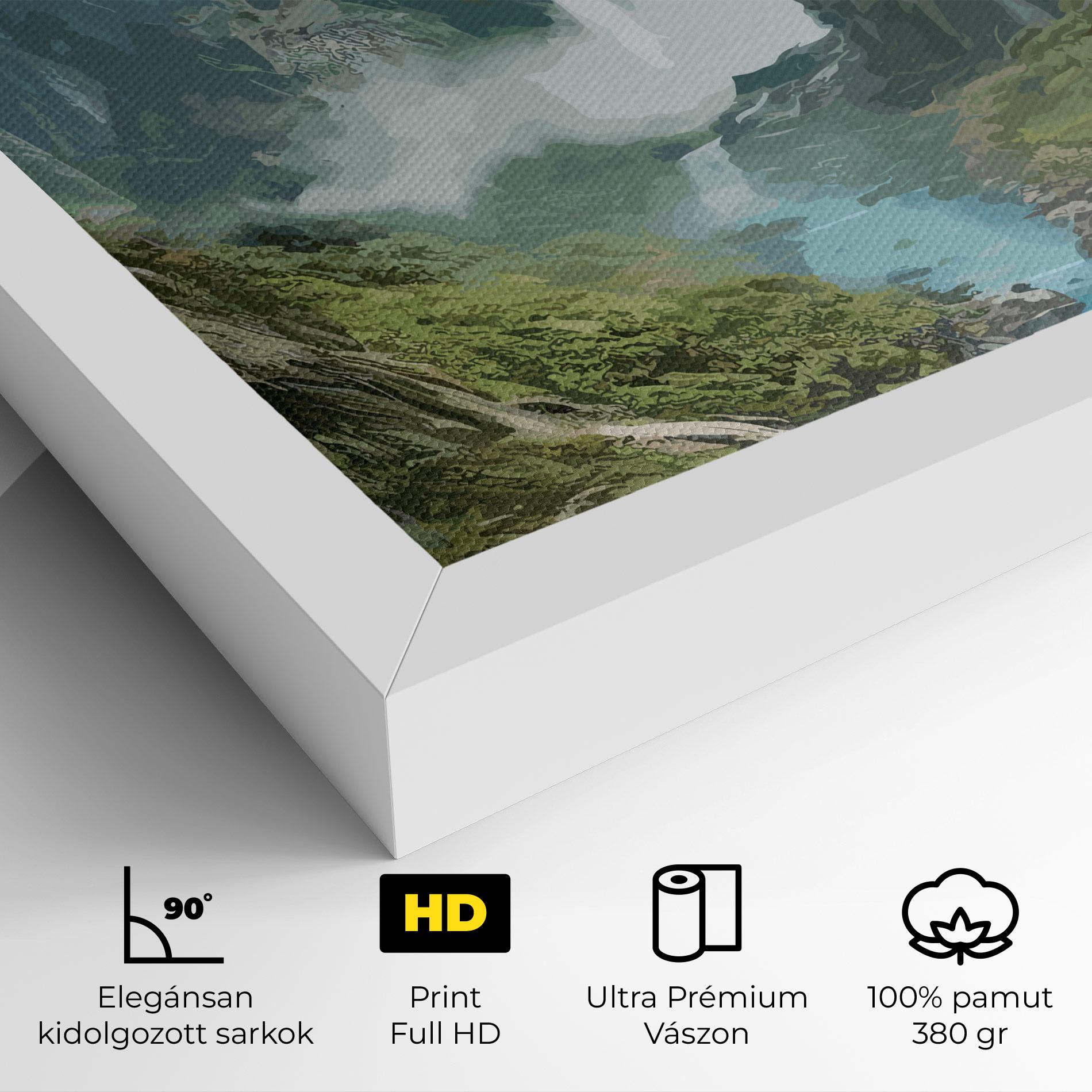 Vászonkép Amazing Waterfall mockup 4