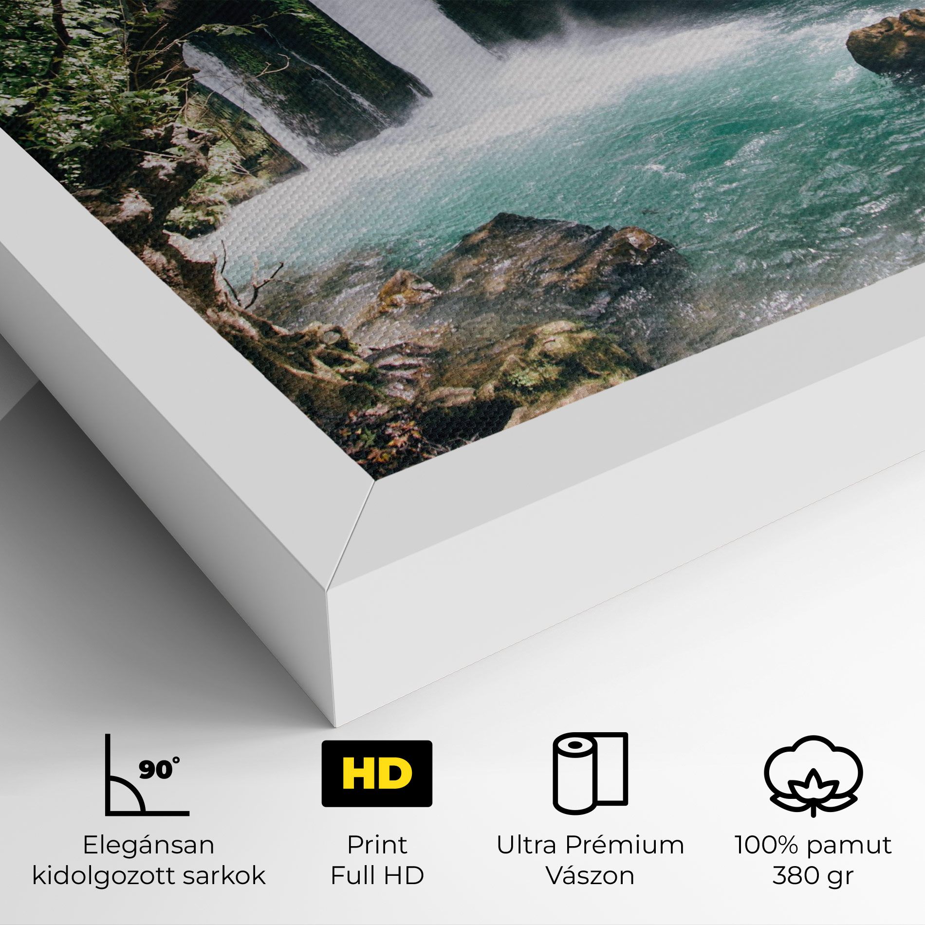 Beautiful Blue Waterfall mockup 4