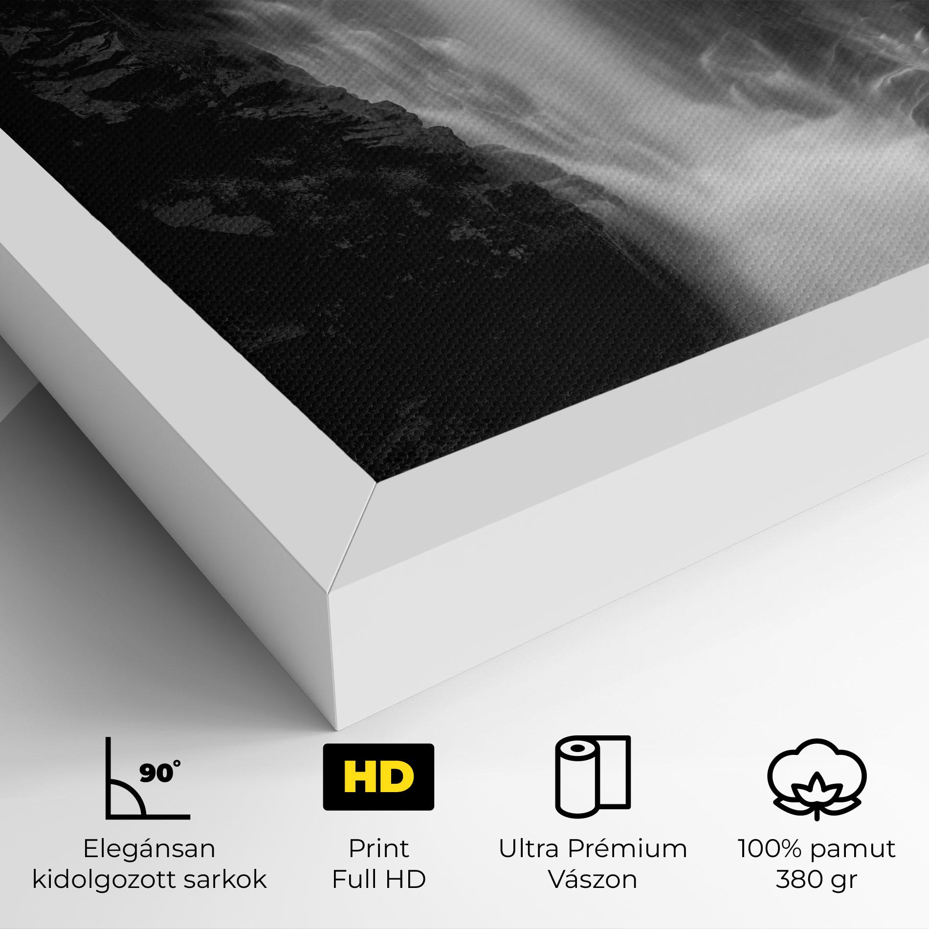 Vászonkép Black Rock Waterfall View mockup 4