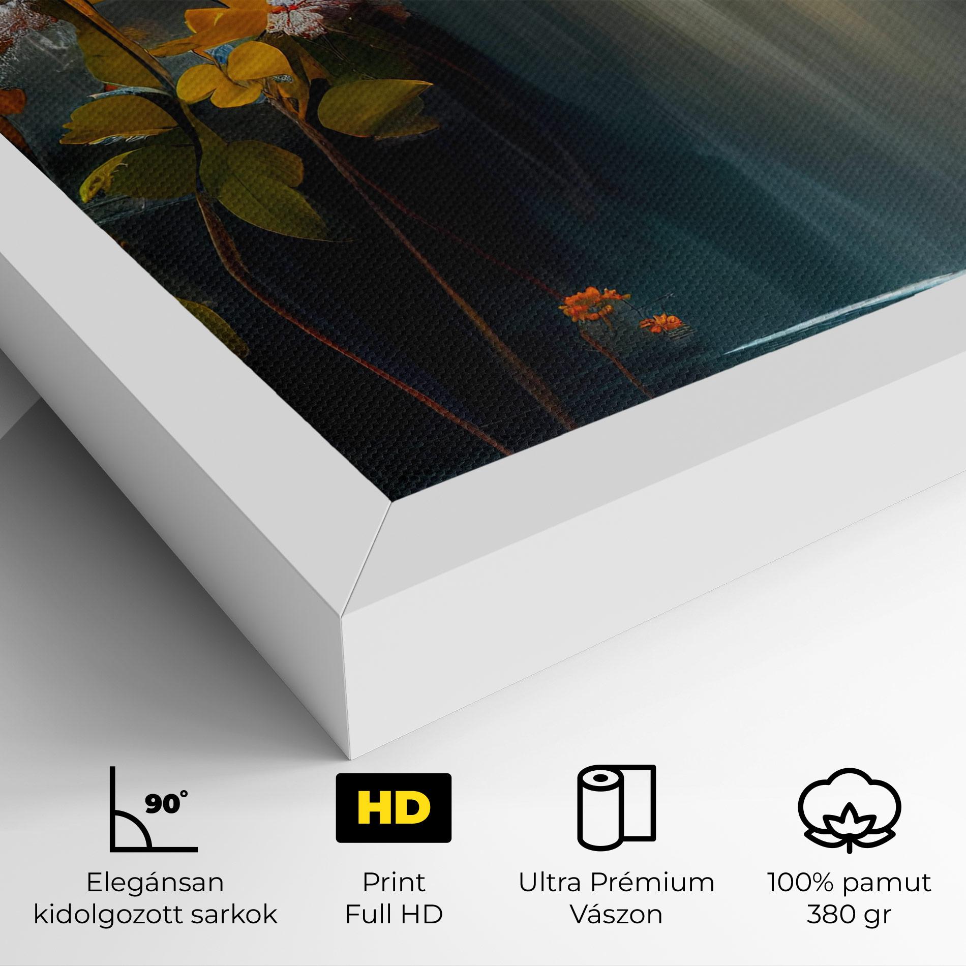 Vászonkép Flowers Waterfall mockup 4