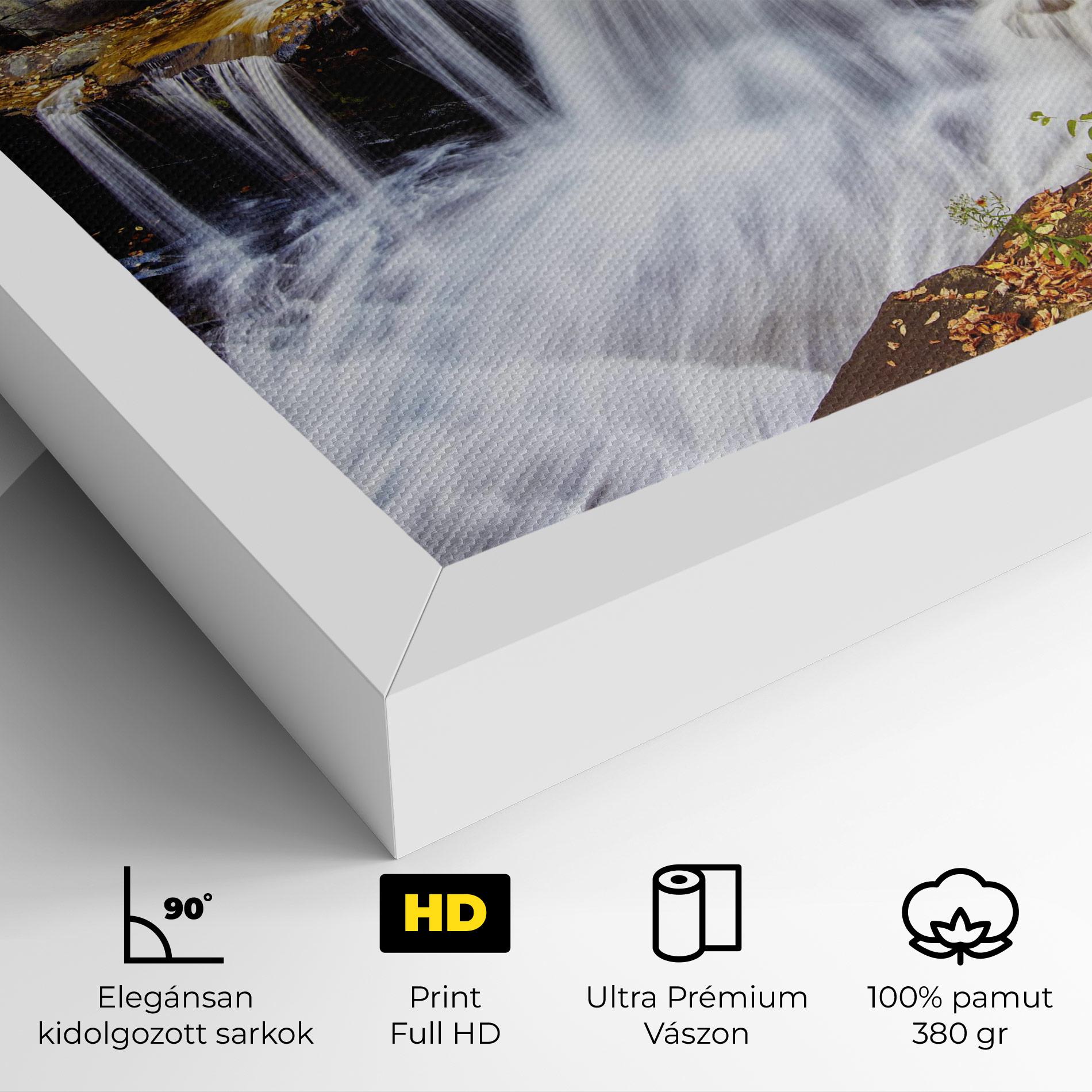 Vászonkép Pretty Autumn Waterfall mockup 4
