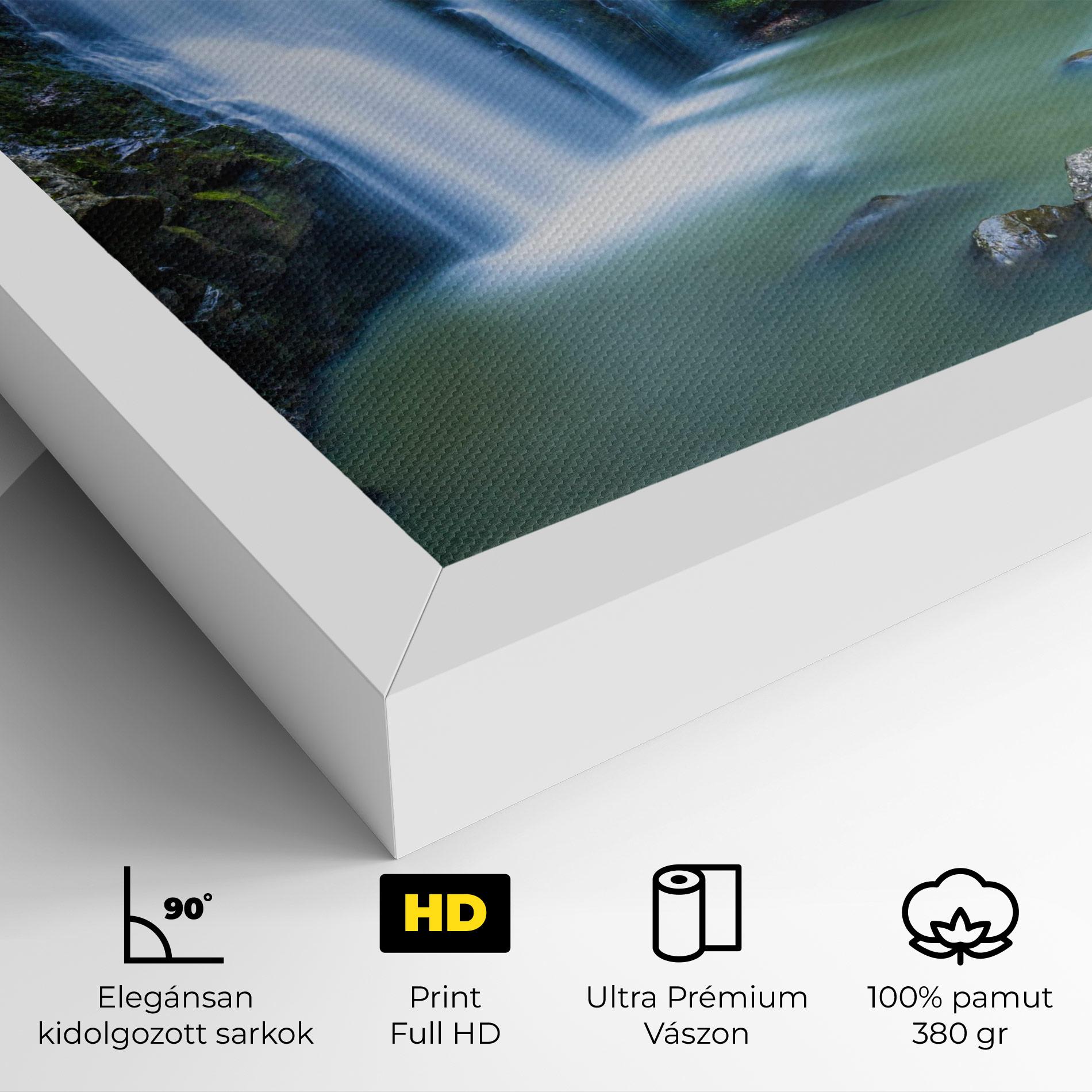 Vászonkép Swimming In Waterfall mockup 4