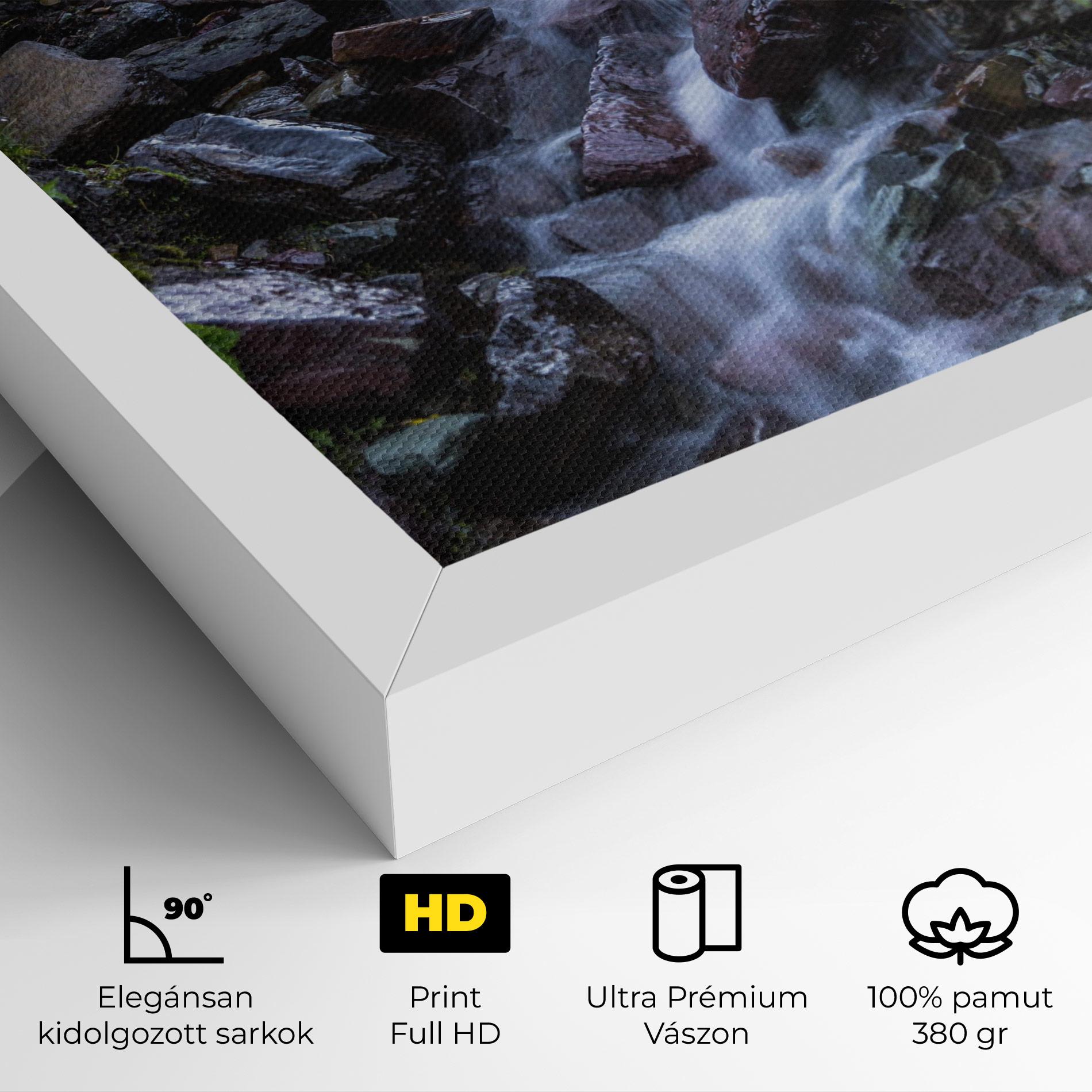 Vászonkép Water Falling Field mockup 4