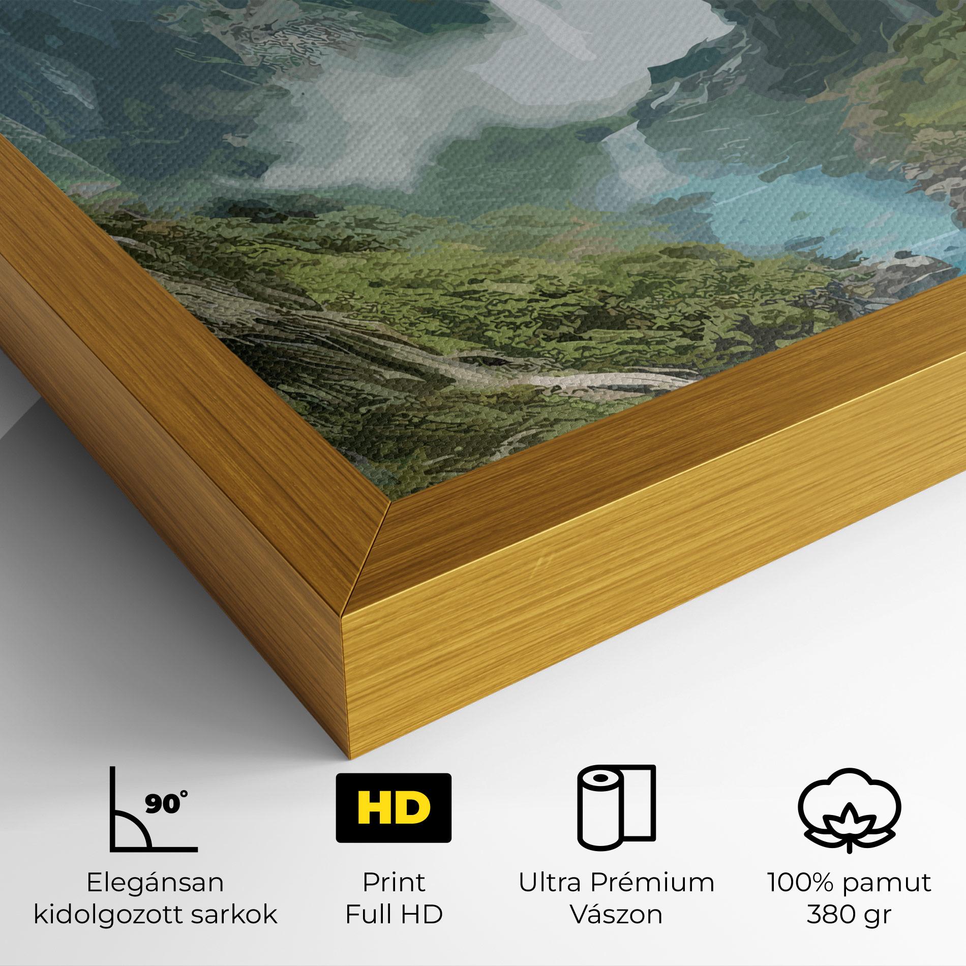 Vászonkép Amazing Waterfall mockup 4