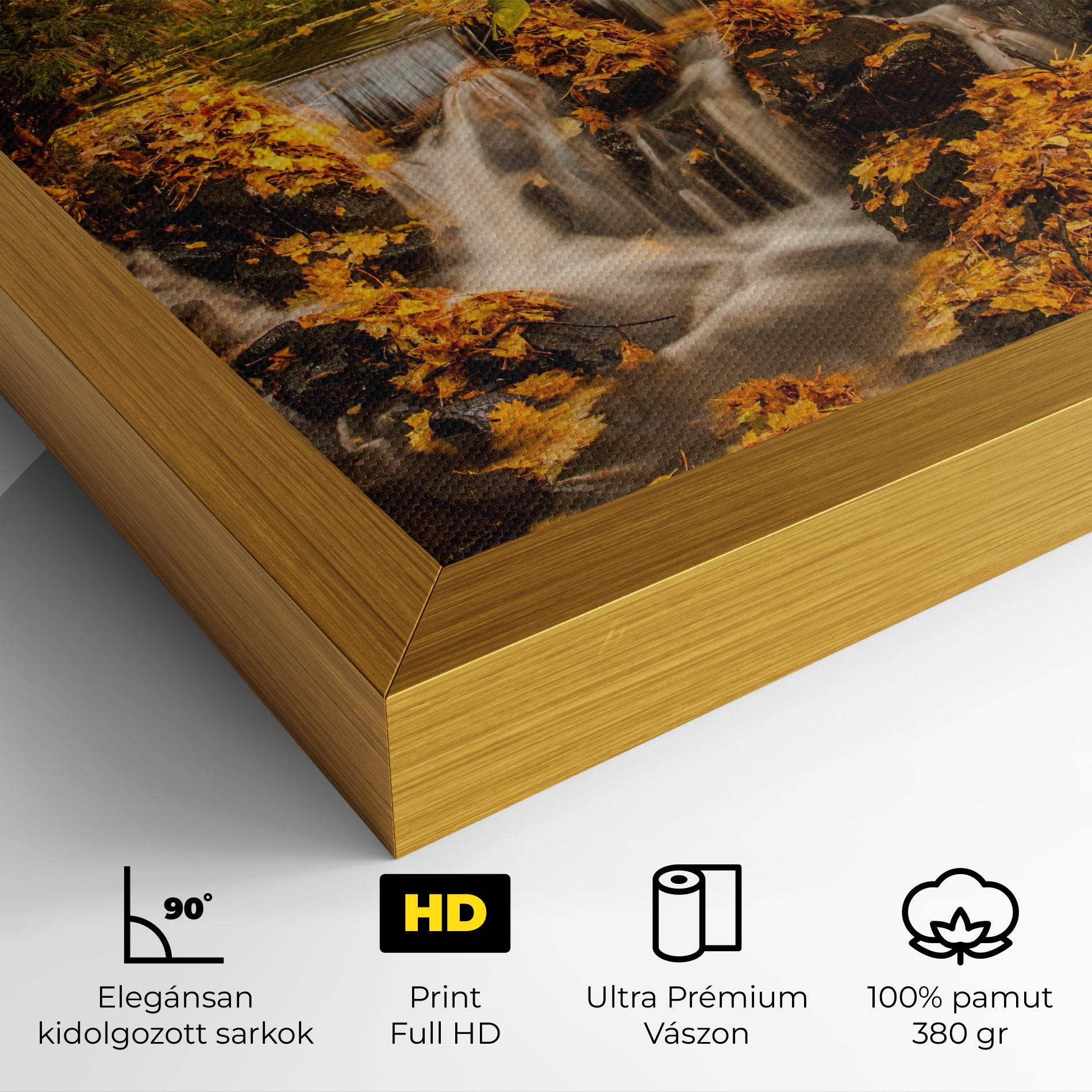 Vászonkép Autumn Pretty Waterfall mockup 4