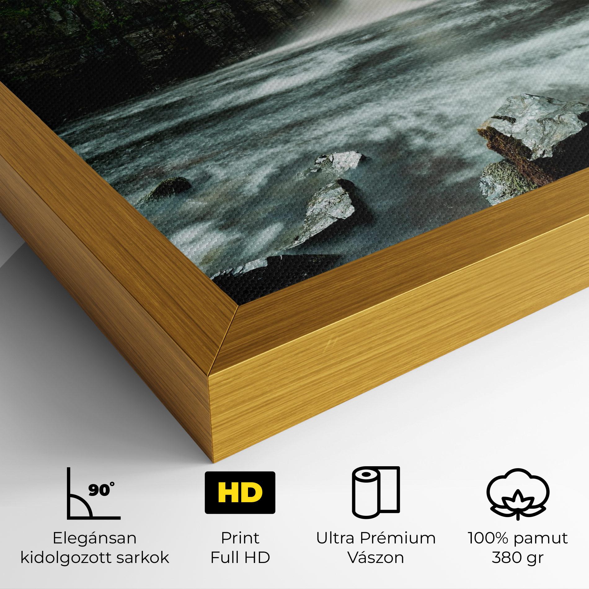 Vászonkép Beautiful Water Falling mockup 4