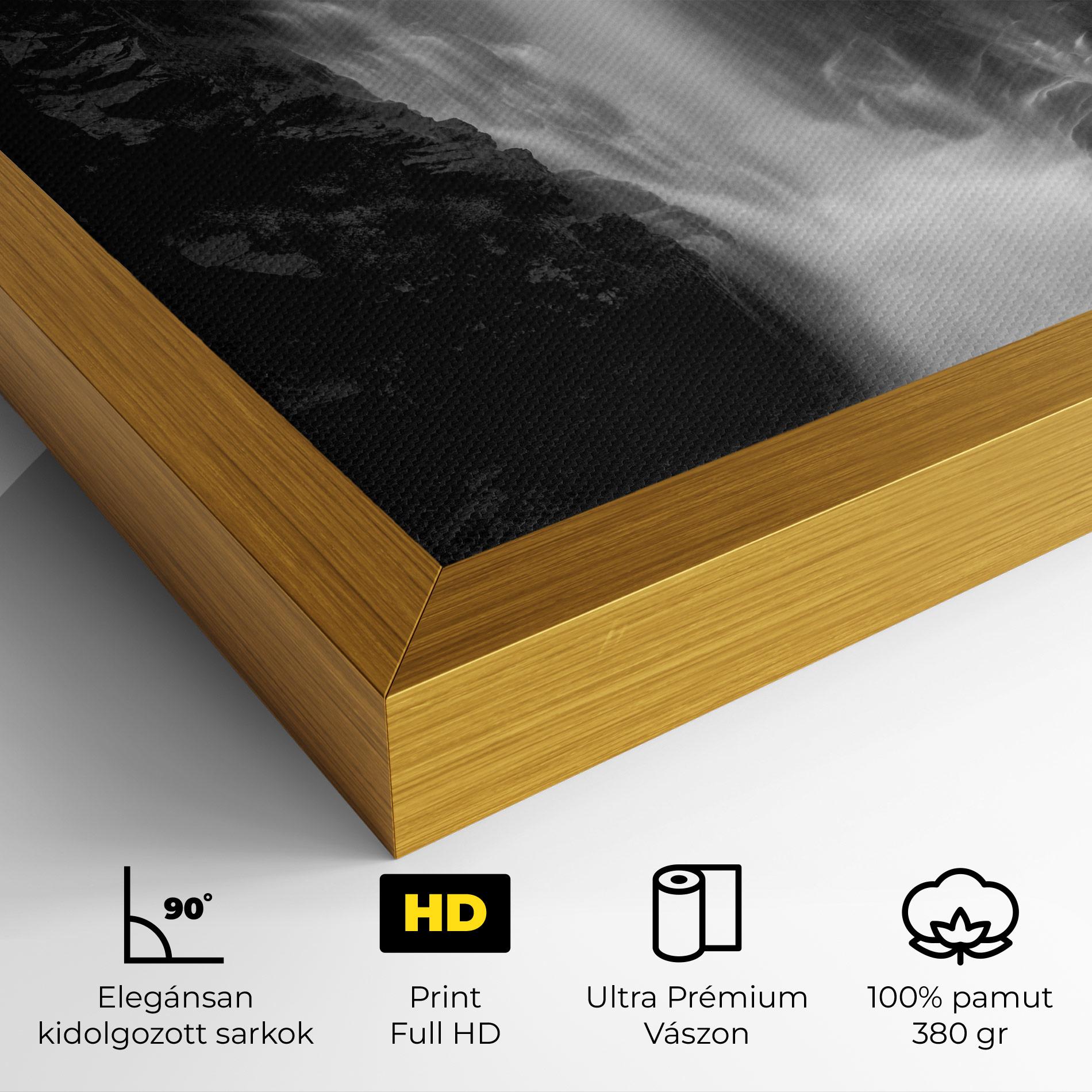 Vászonkép Black Rock Waterfall View mockup 4