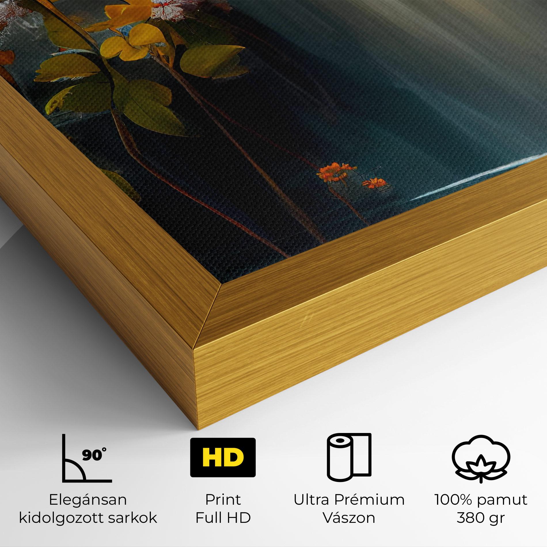 Vászonkép Flowers Waterfall mockup 4