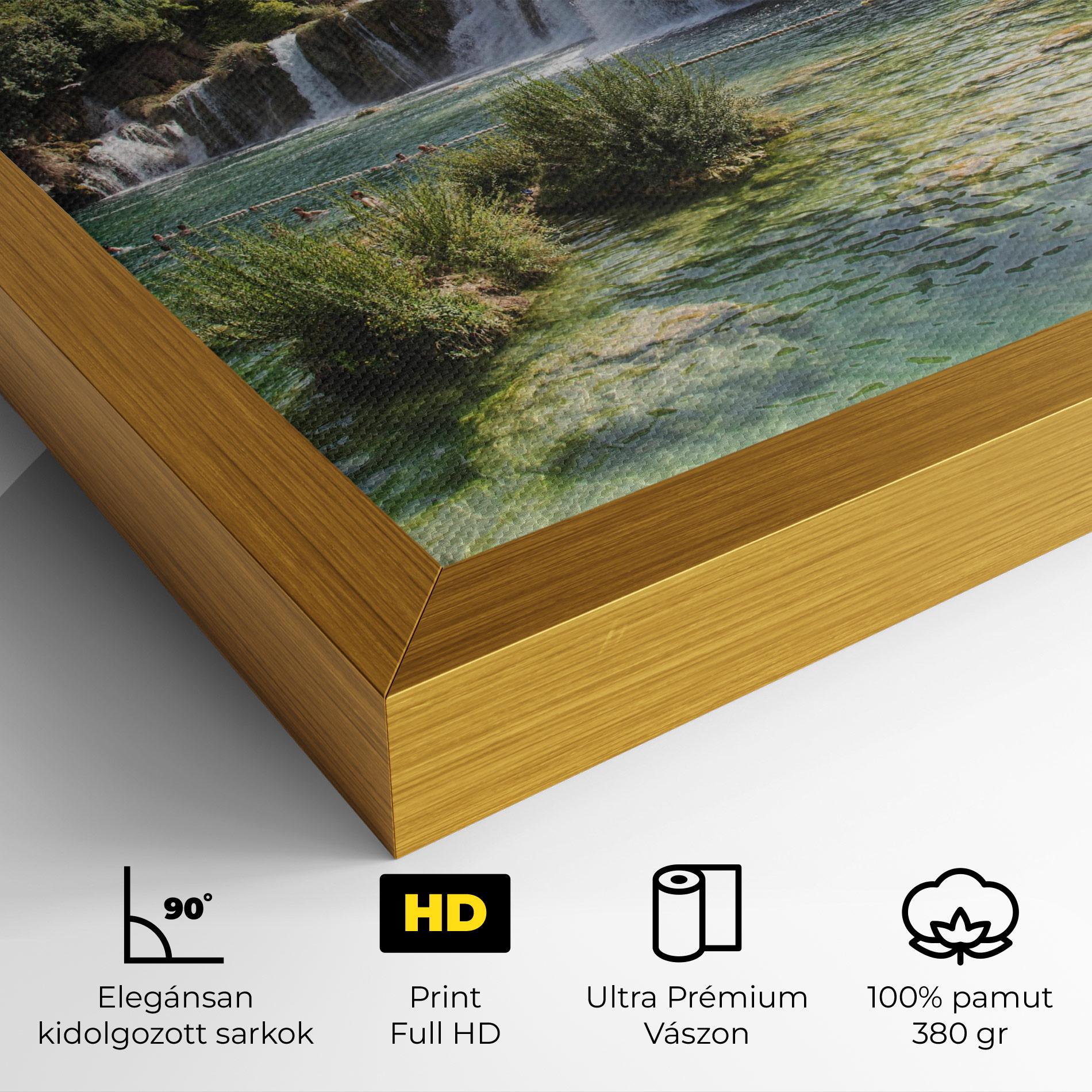 Vászonkép Green Waterfall mockup 4