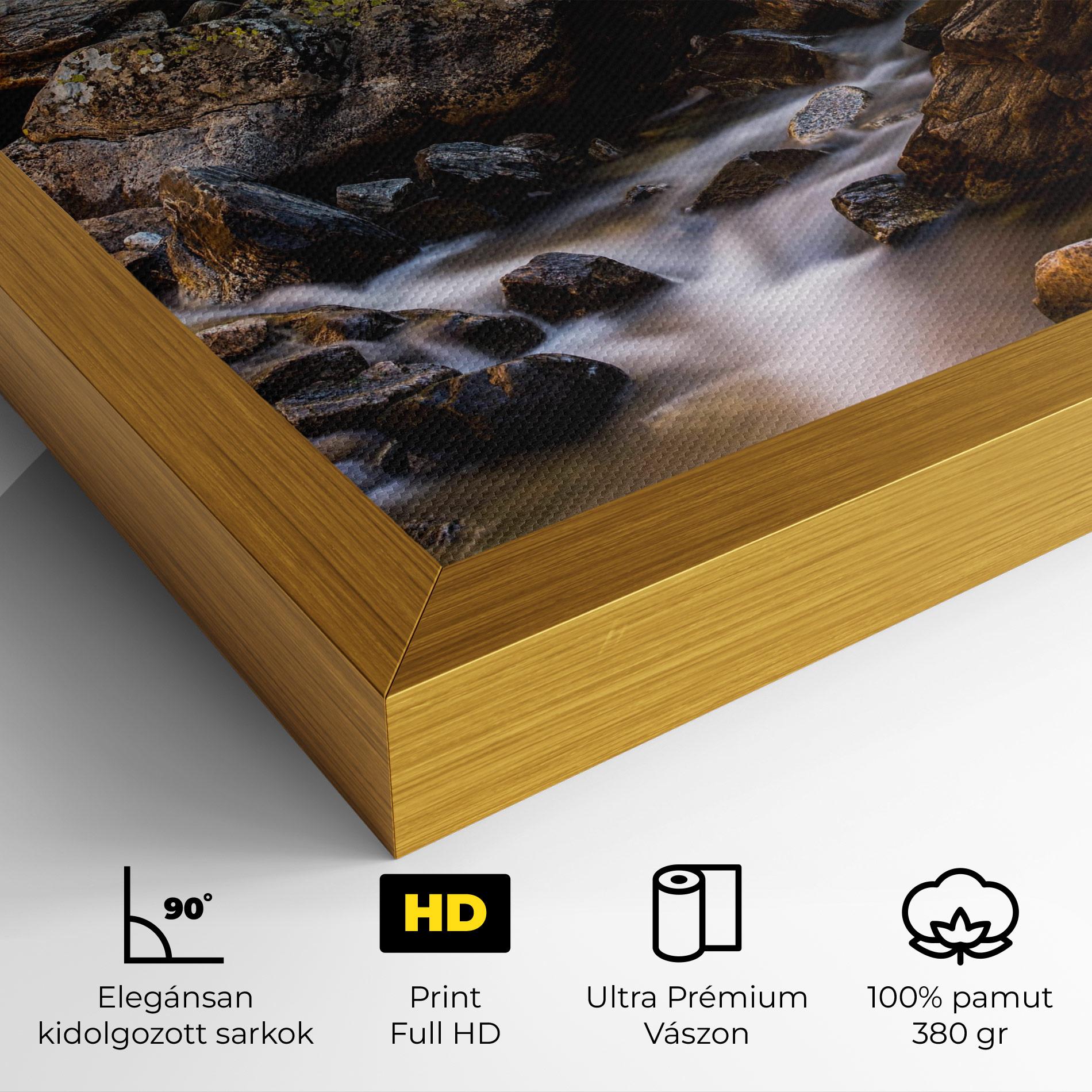 Vászonkép Nature Rocks Waterfall mockup 4