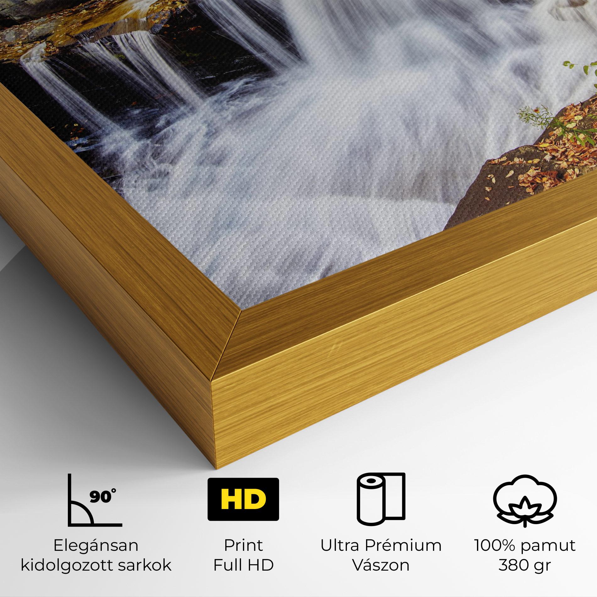 Vászonkép Pretty Autumn Waterfall mockup 4