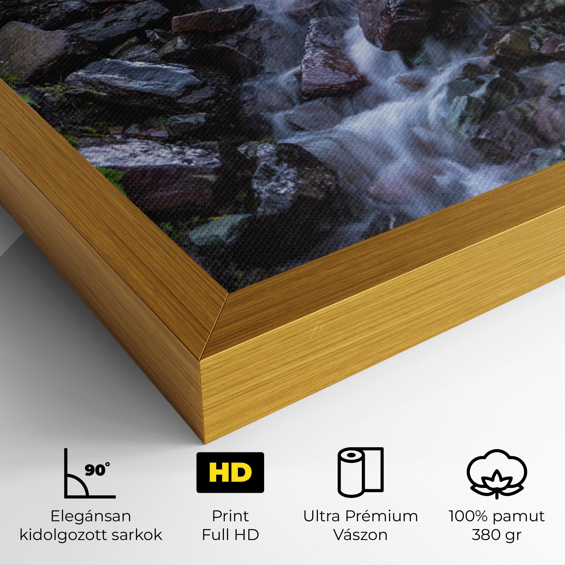 Vászonkép Water Falling Field mockup 4