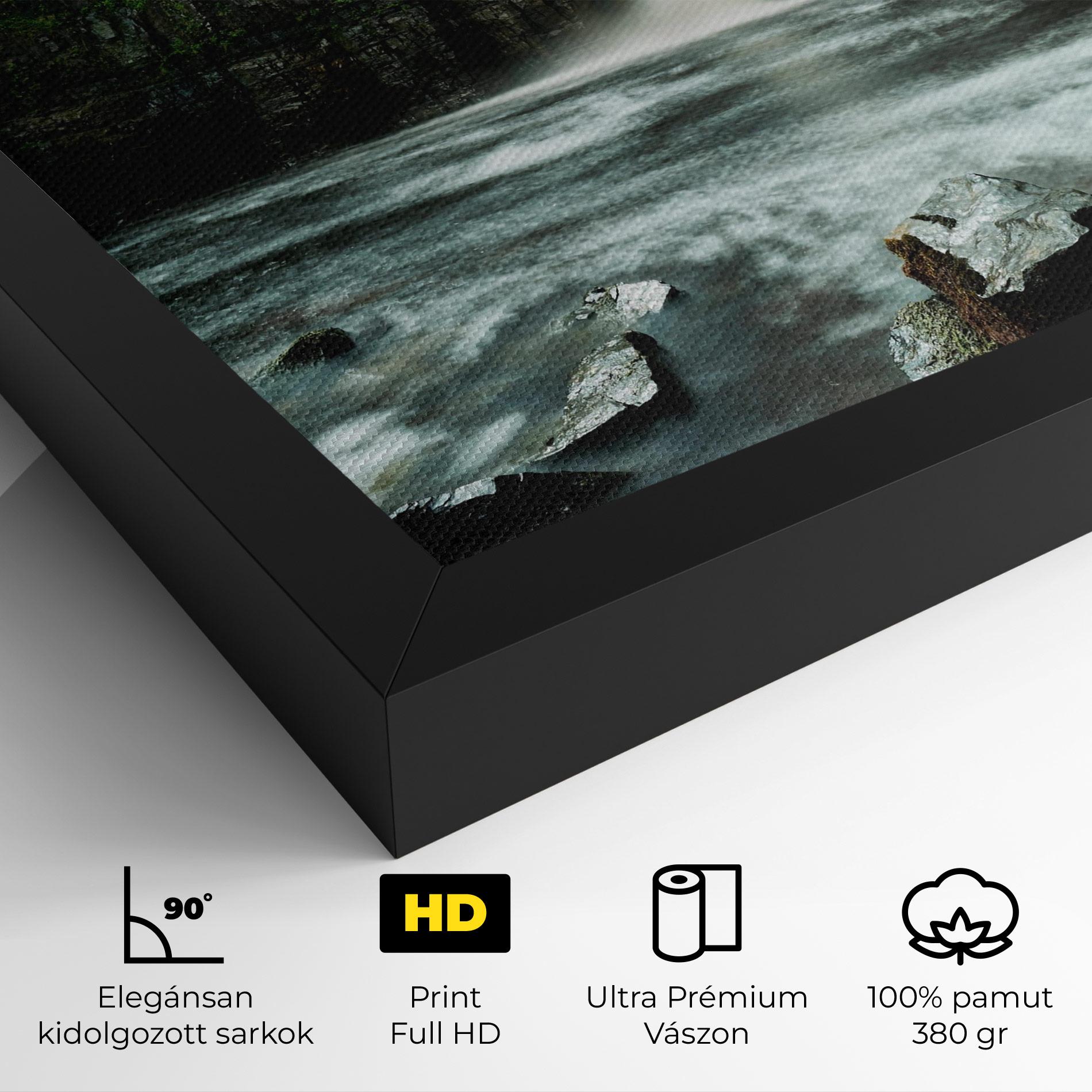 Vászonkép Beautiful Water Falling mockup 4