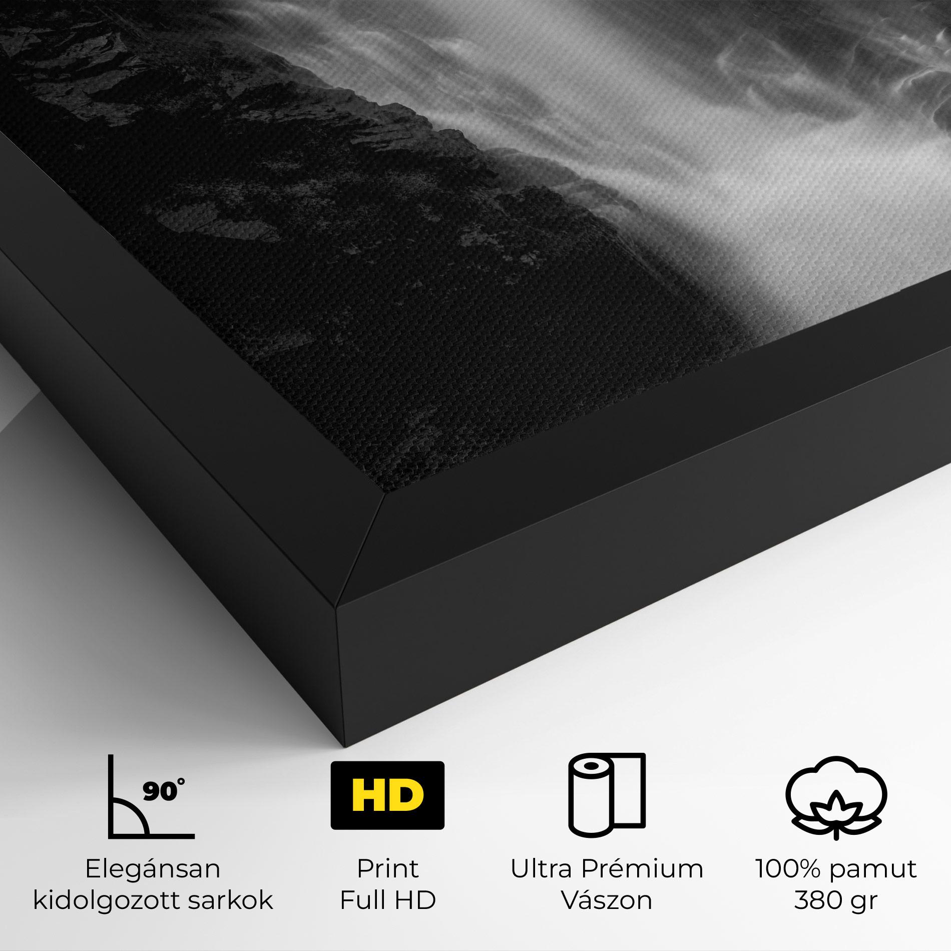 Vászonkép Black Rock Waterfall View mockup 4