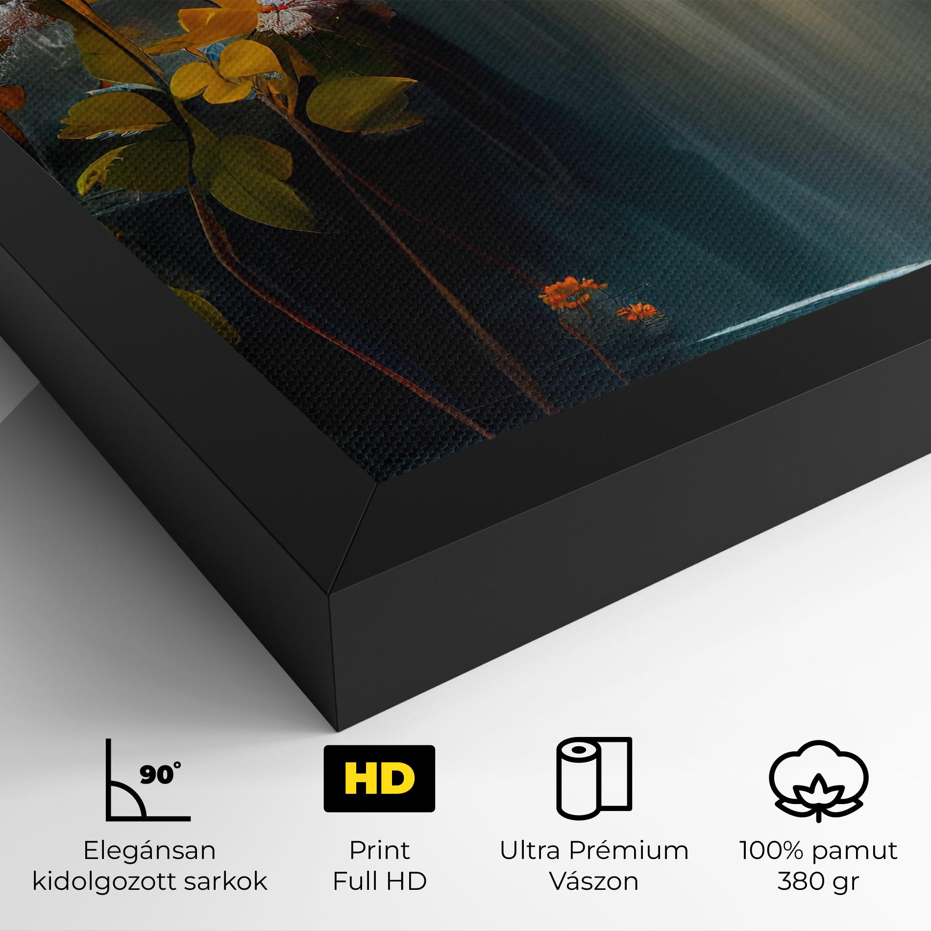 Vászonkép Flowers Waterfall mockup 4