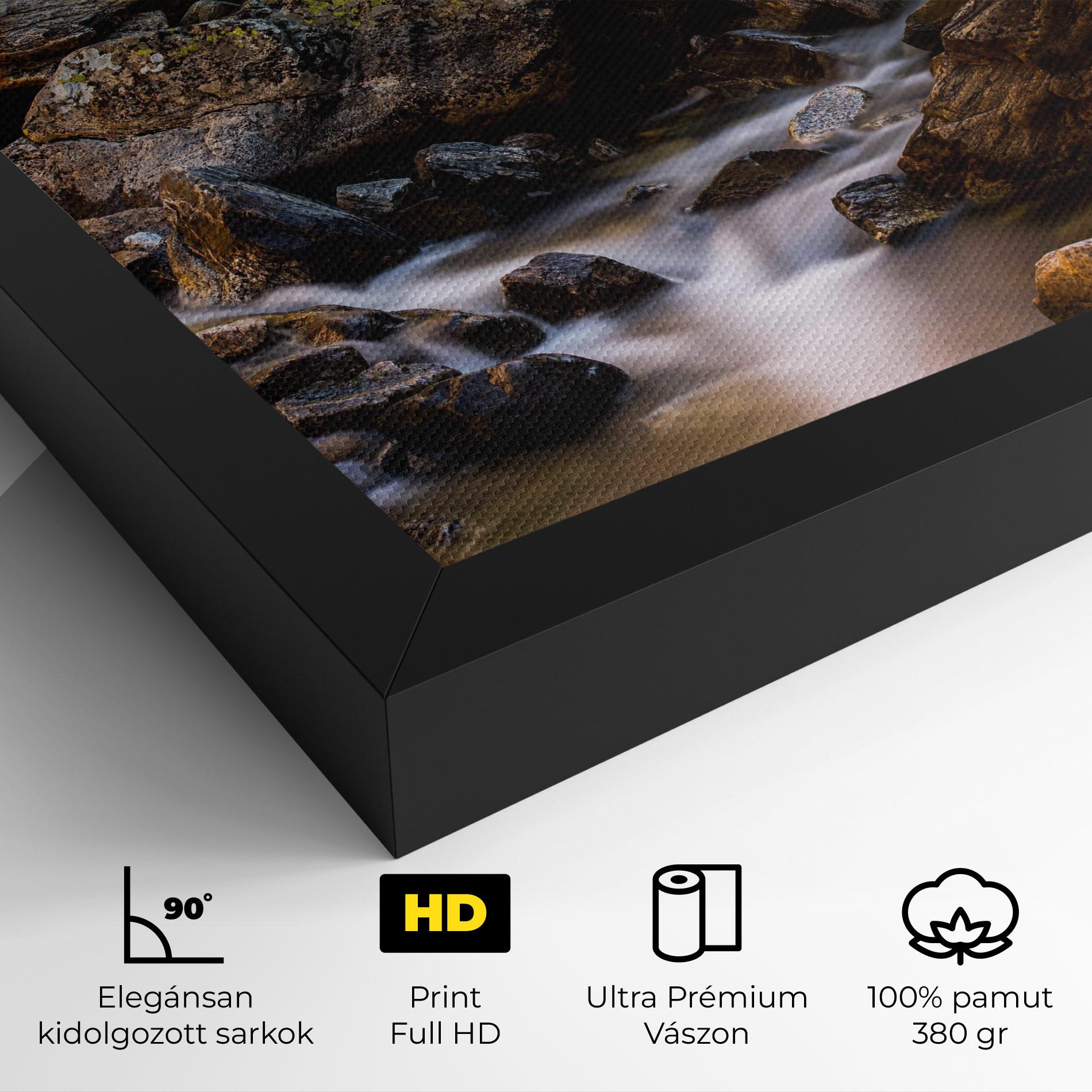 Vászonkép Nature Rocks Waterfall mockup 4