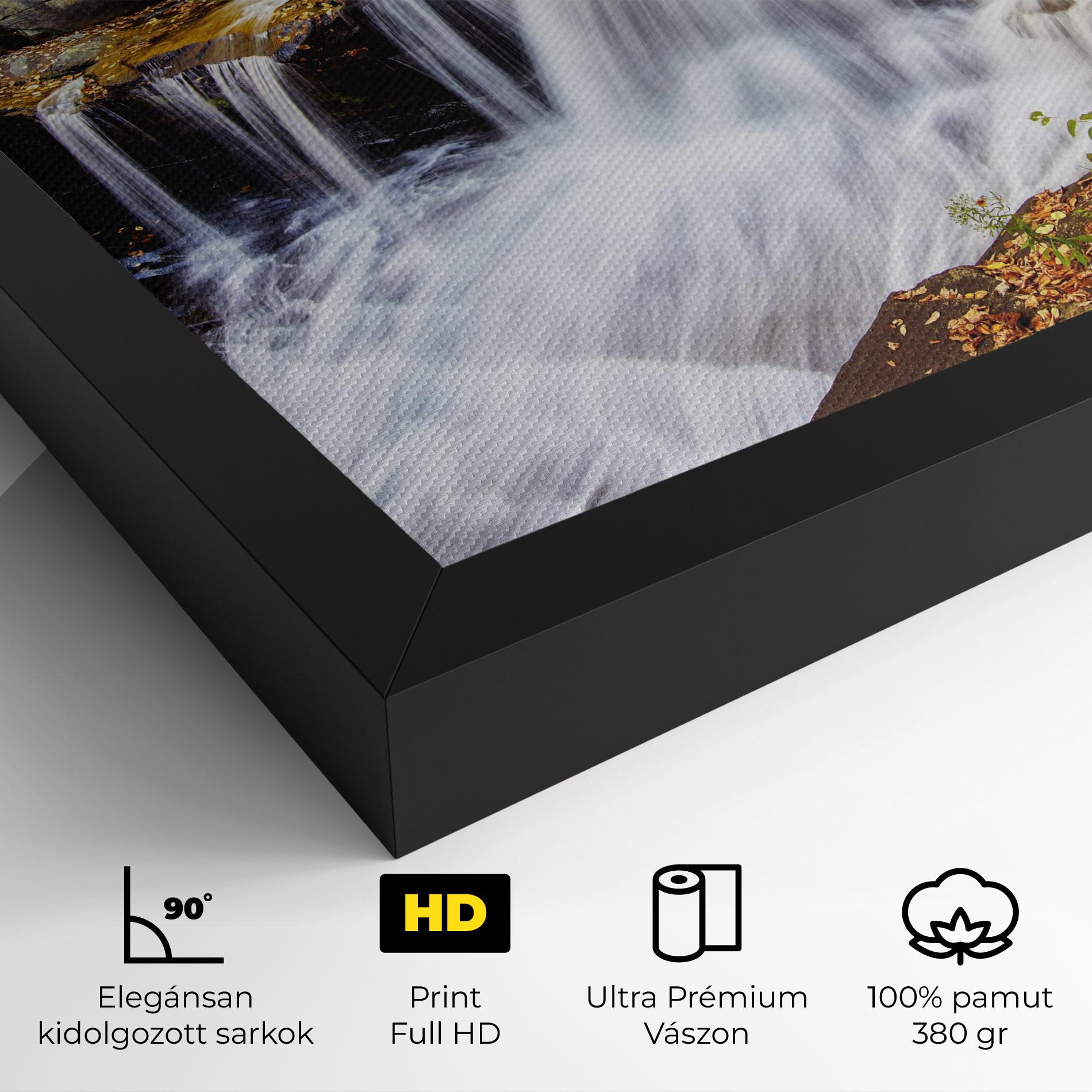 Vászonkép Pretty Autumn Waterfall mockup 4