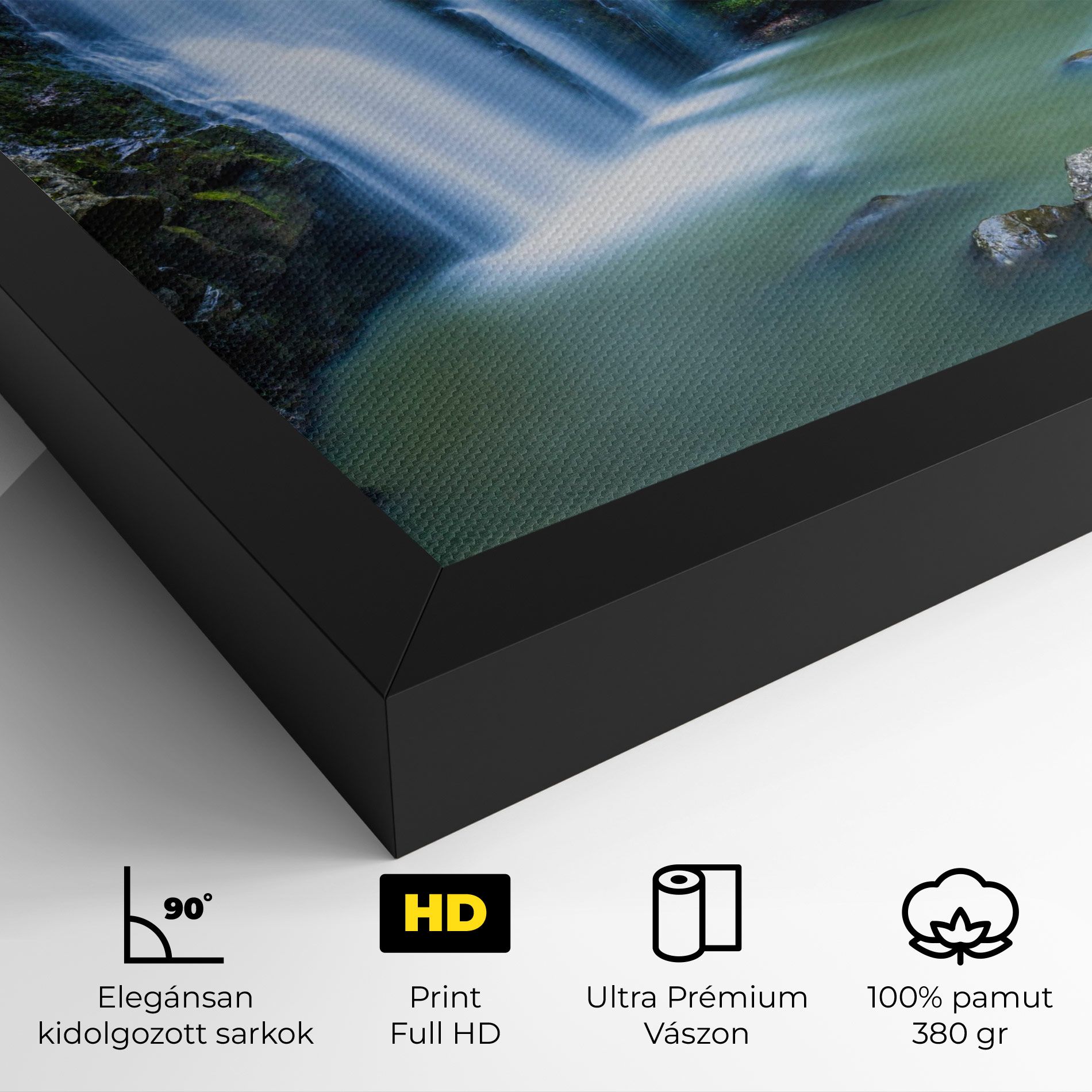 Swimming In Waterfall mockup 4