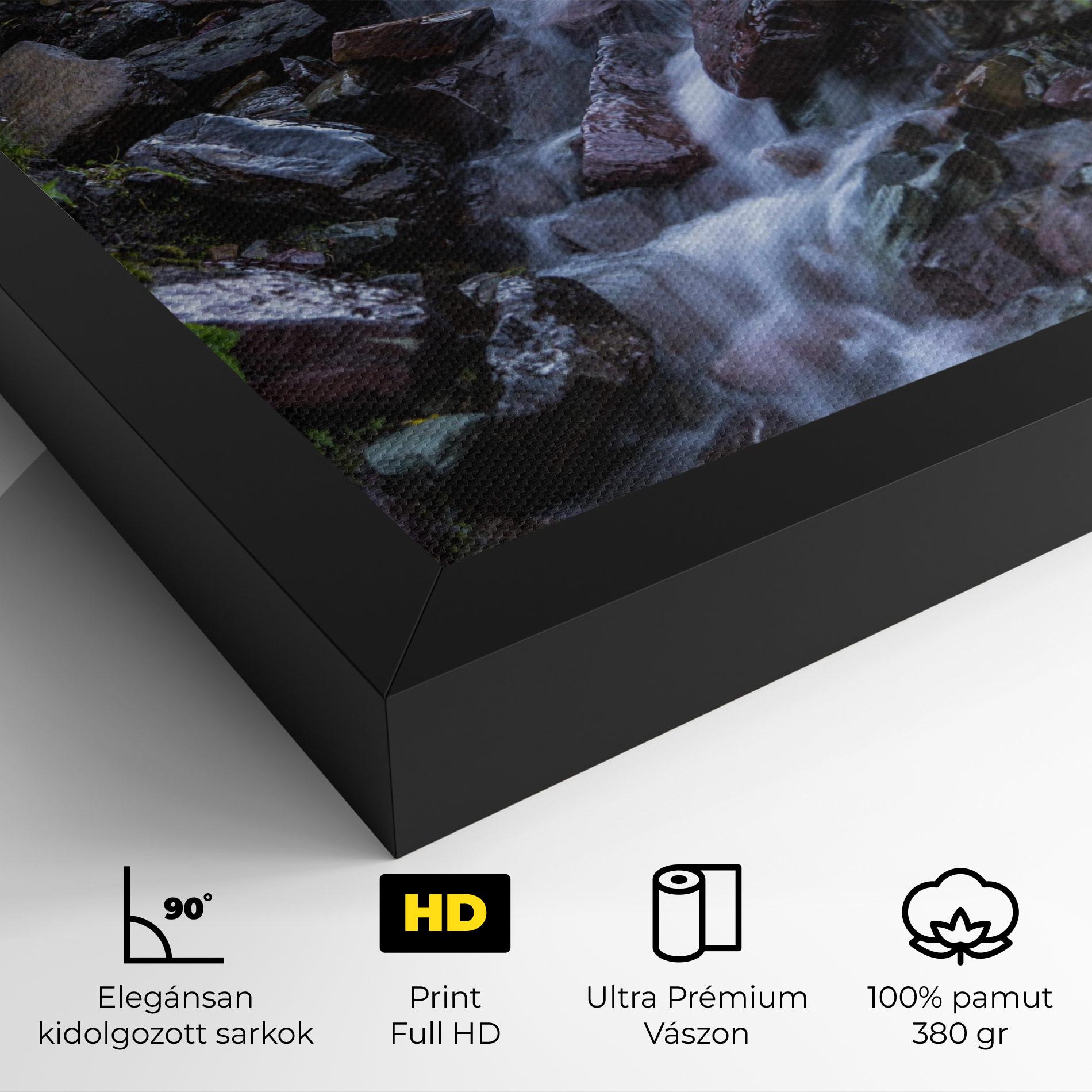 Vászonkép Water Falling Field mockup 4