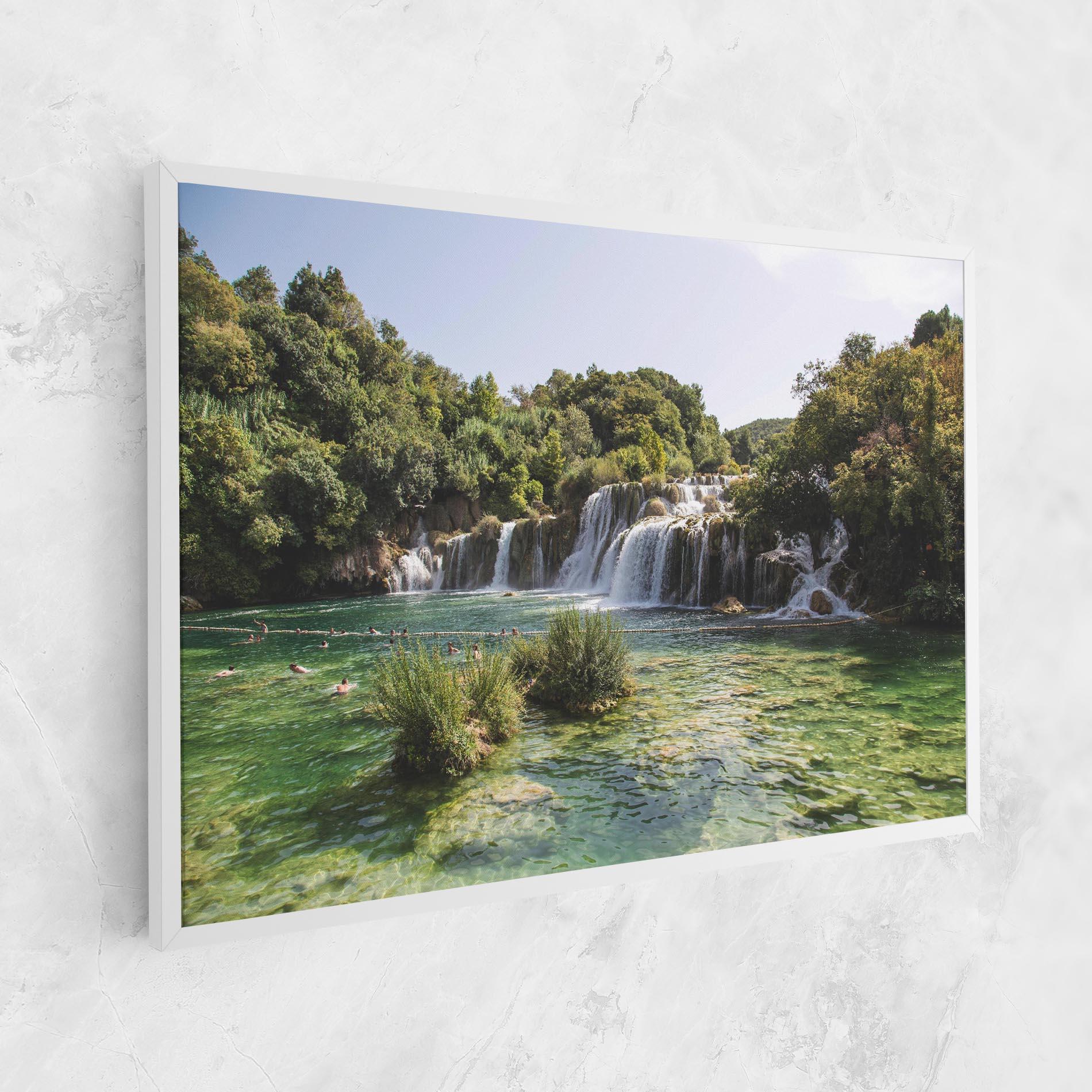 Vászonkép Green Waterfall mockup 1