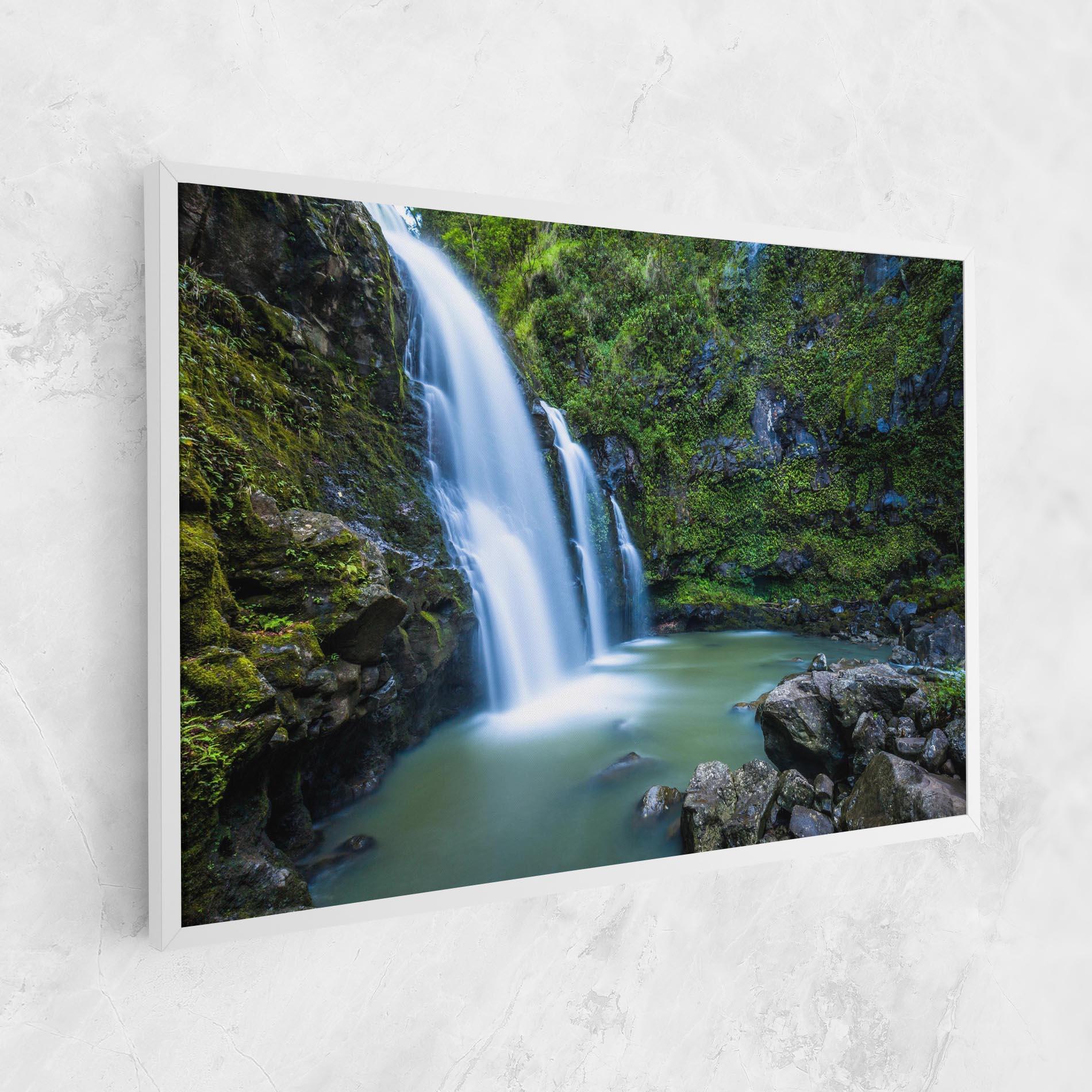 Vászonkép Swimming In Waterfall mockup 1