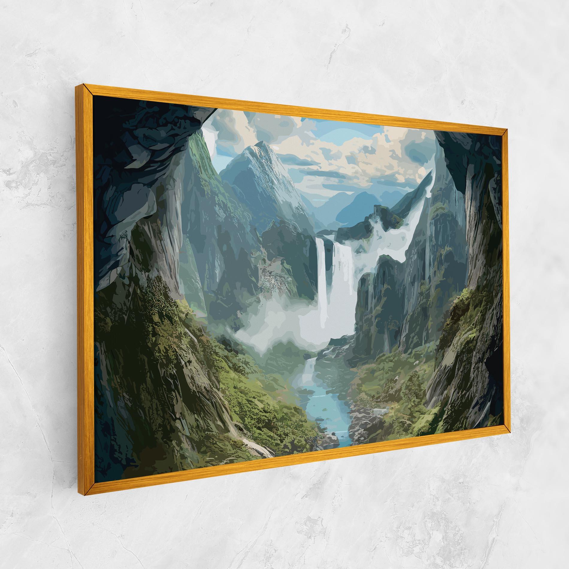 Vászonkép Amazing Waterfall mockup 1