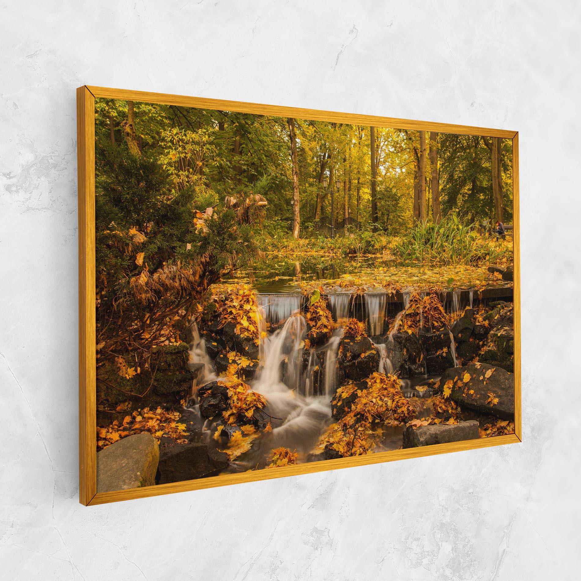 Vászonkép Autumn Pretty Waterfall mockup 1