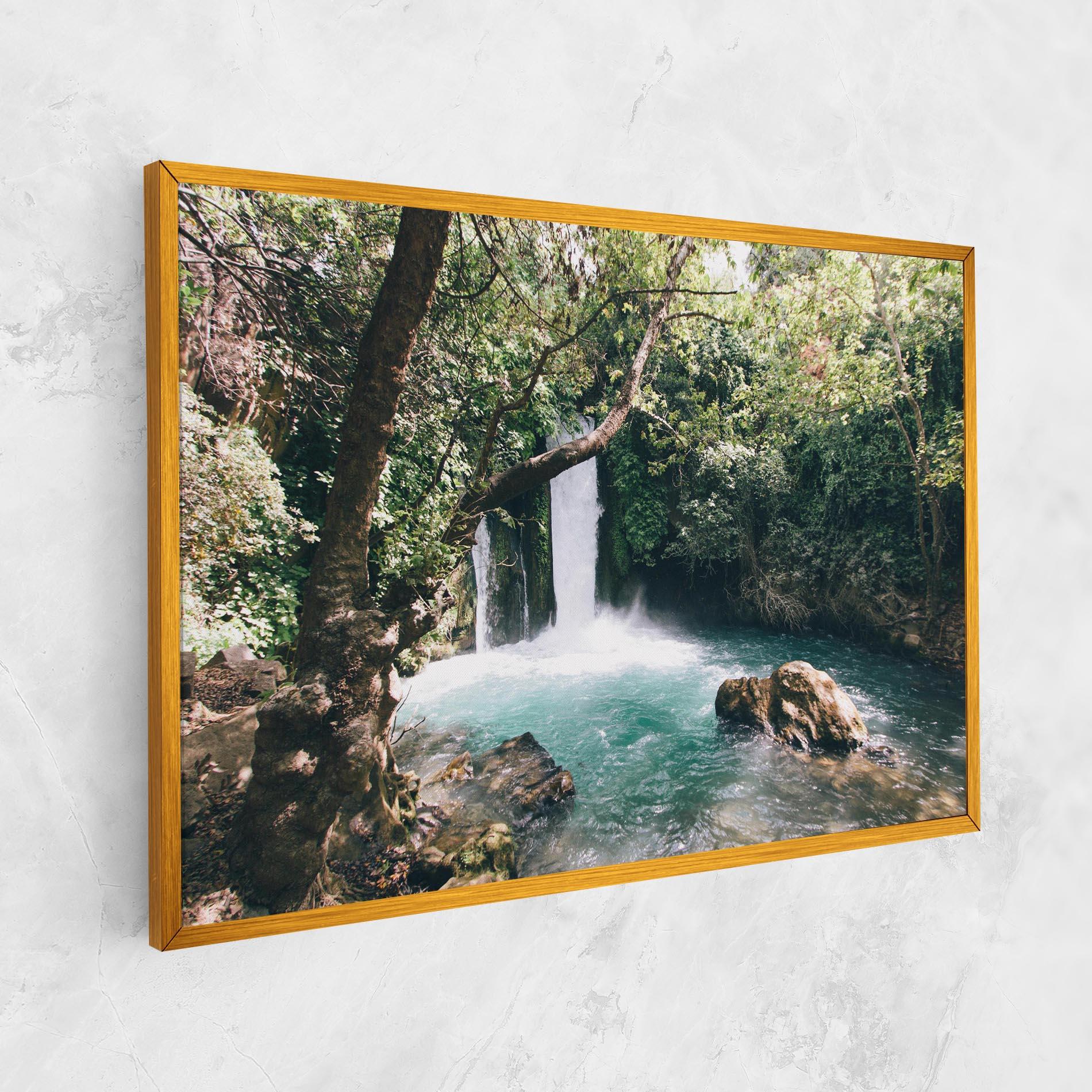 Vászonkép Beautiful Blue Waterfall mockup 1