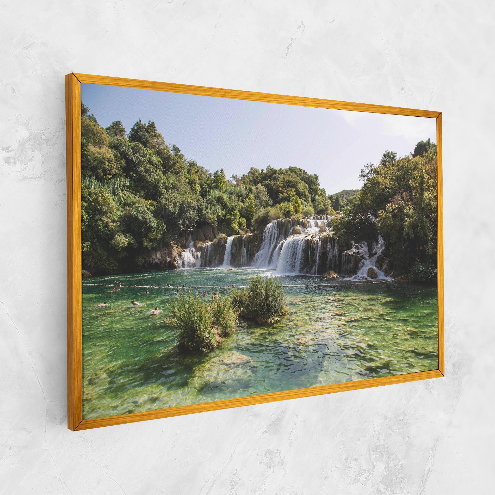 Vászonkép Green Waterfall mockup 1