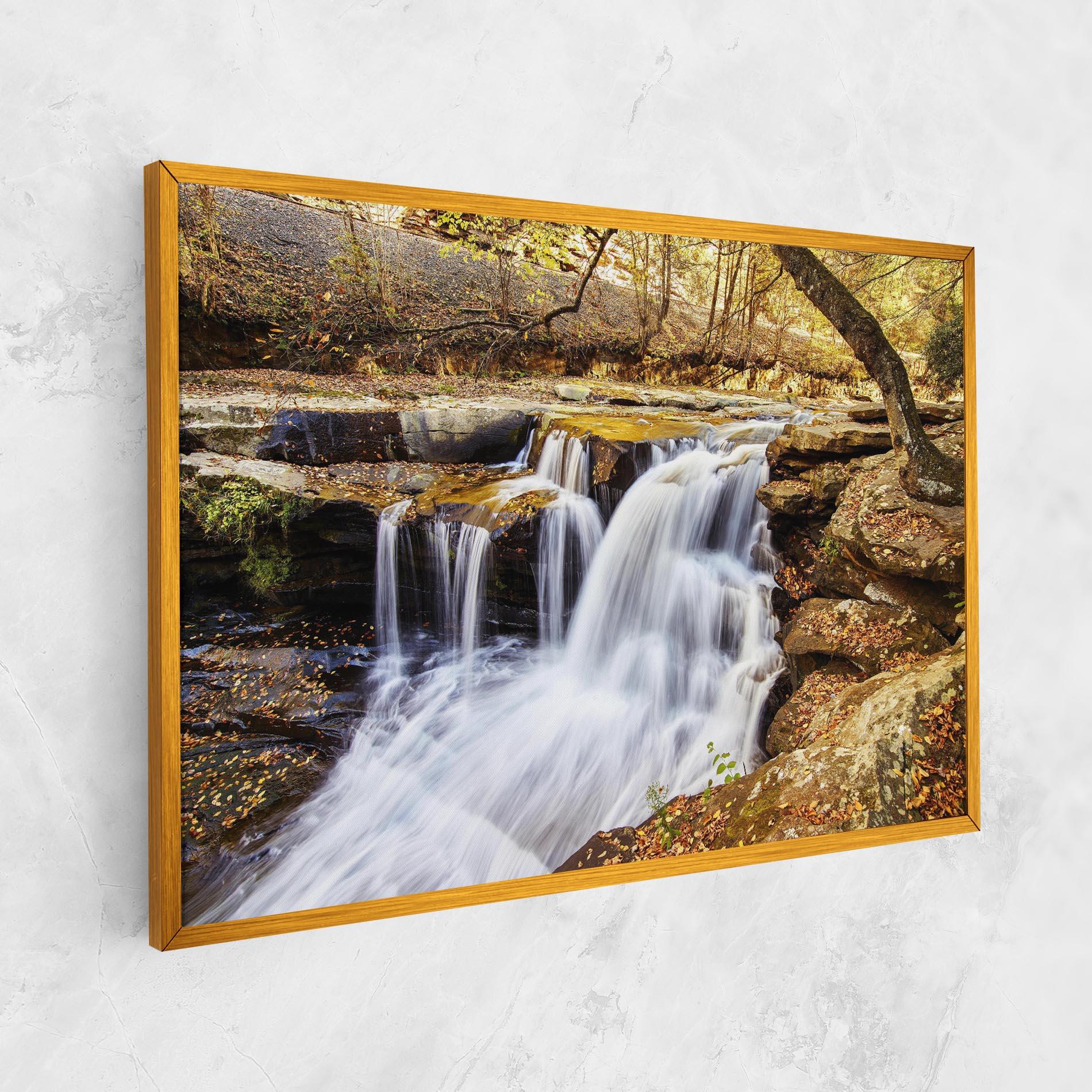 Vászonkép Pretty Autumn Waterfall mockup 1