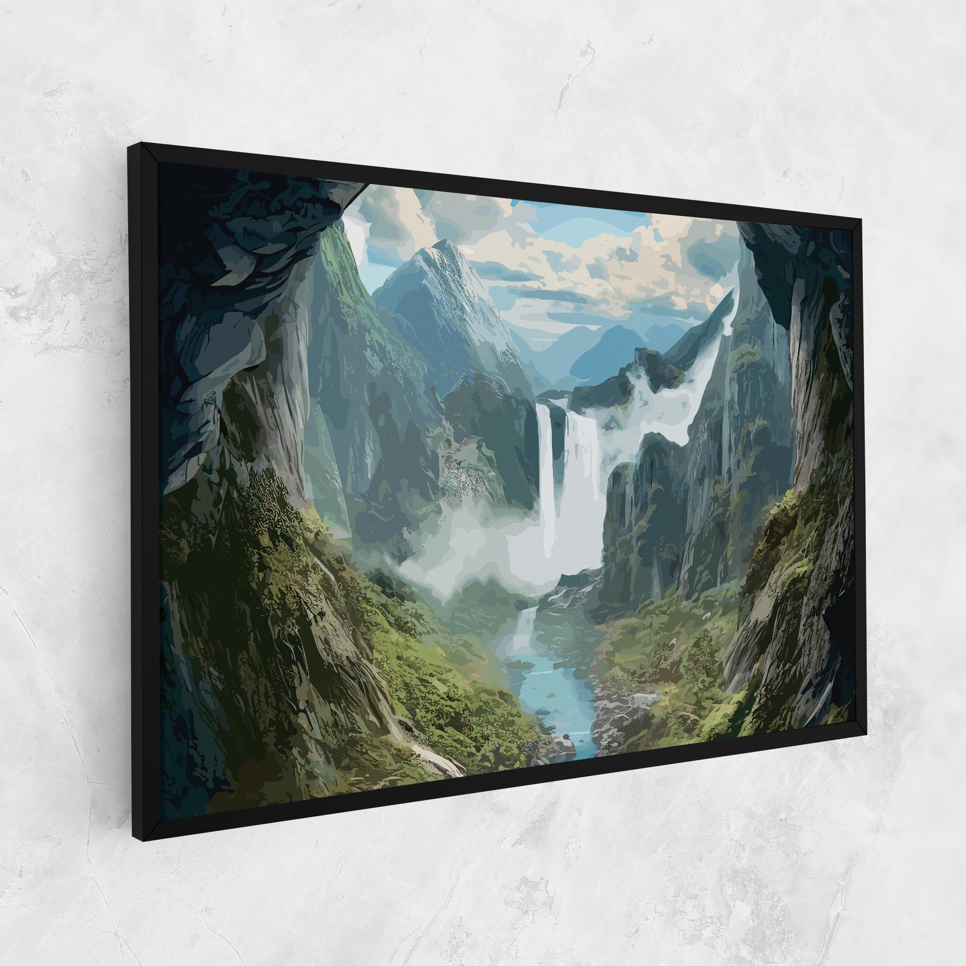 Vászonkép Amazing Waterfall mockup 1