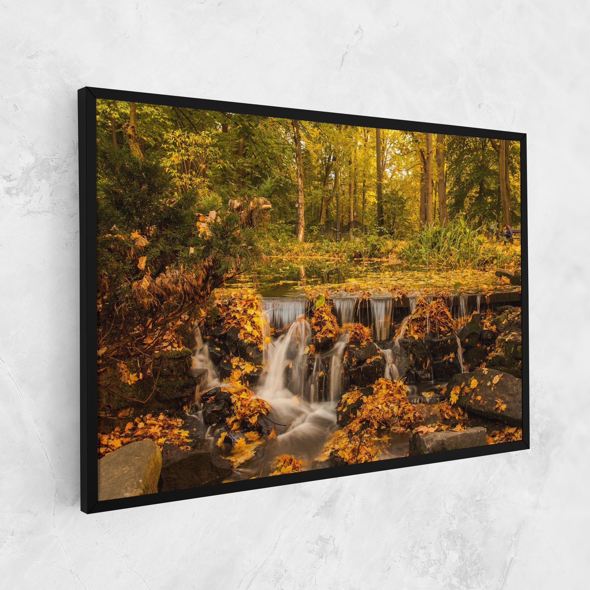 Vászonkép Autumn Pretty Waterfall mockup 1
